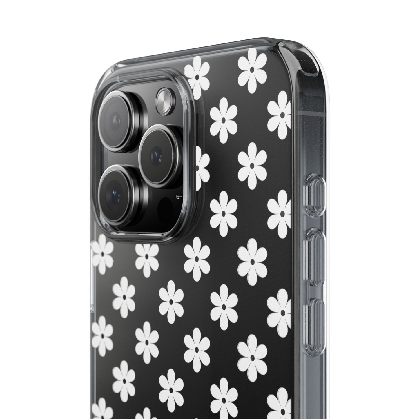 White Floral #222 Clear Cases - MahaCase