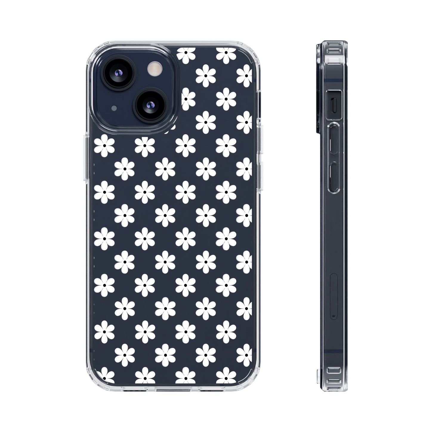 White Floral #222 Clear Cases - MahaCase