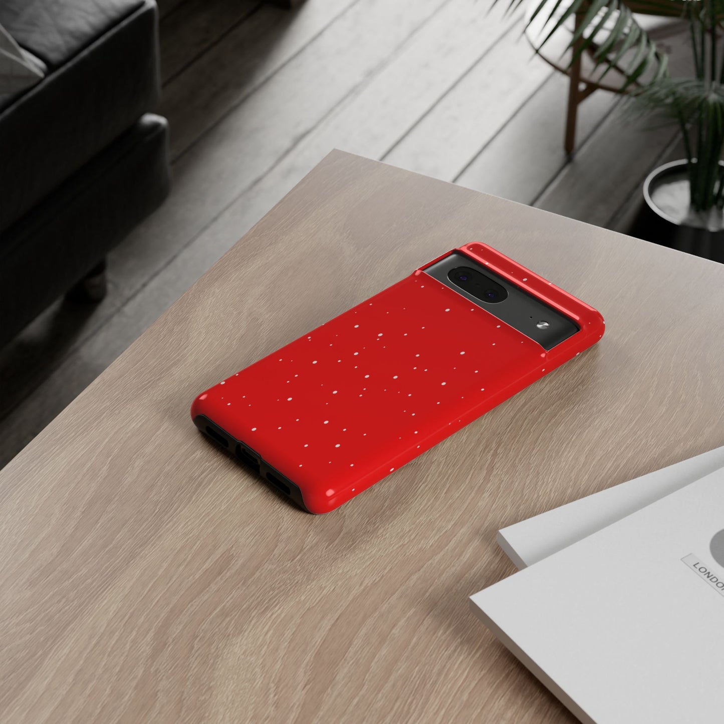 Snowy Red - Tough Cases iPhone Samsung Google Pixel - MahaCase