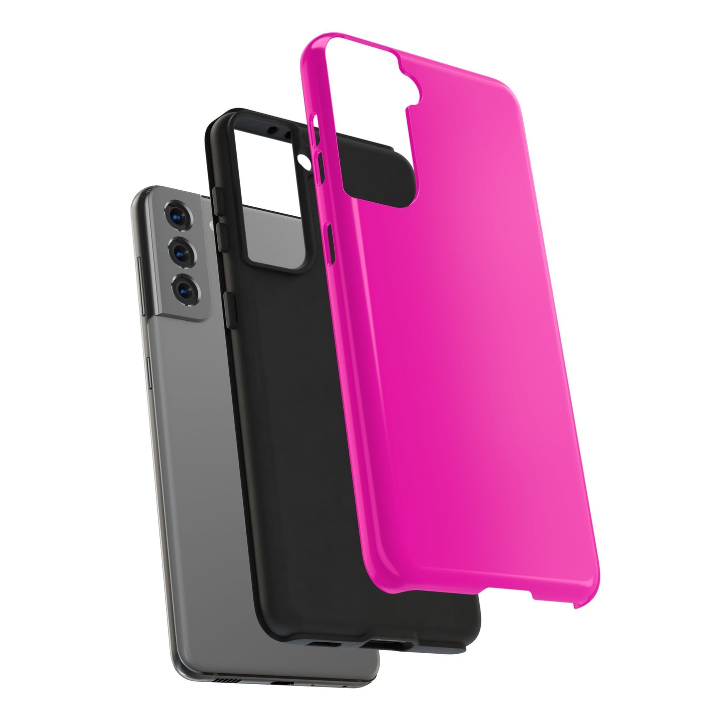 Simple Hot Pink-Tough Phone Cases - MahaCase