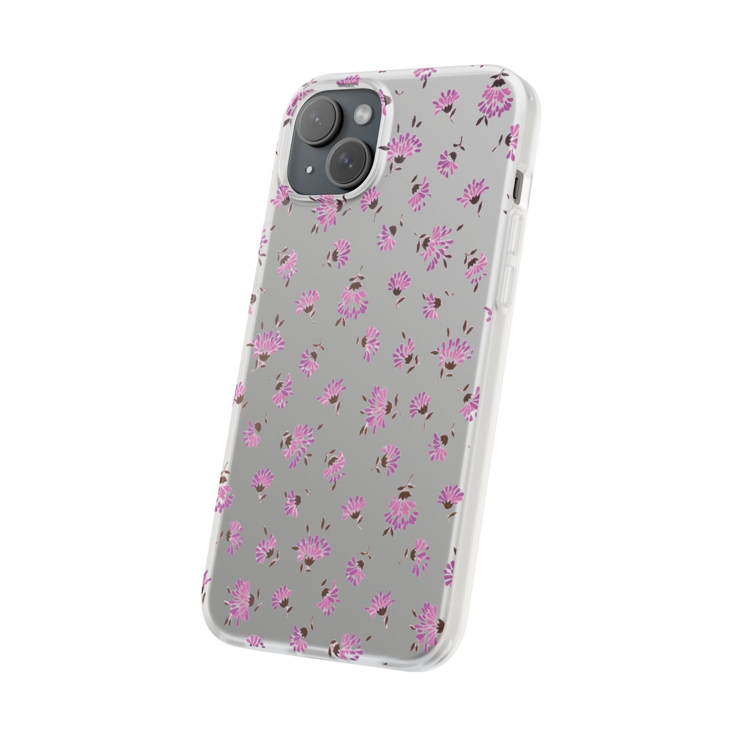 Floral Flexible Phone Case - Flower Pattern, Cute Gift for Her, Stylish Accessory, Spring Vibe, Lightweight Protective Cover- iPhone, Samsung, Gift Packaging - MahaCase
