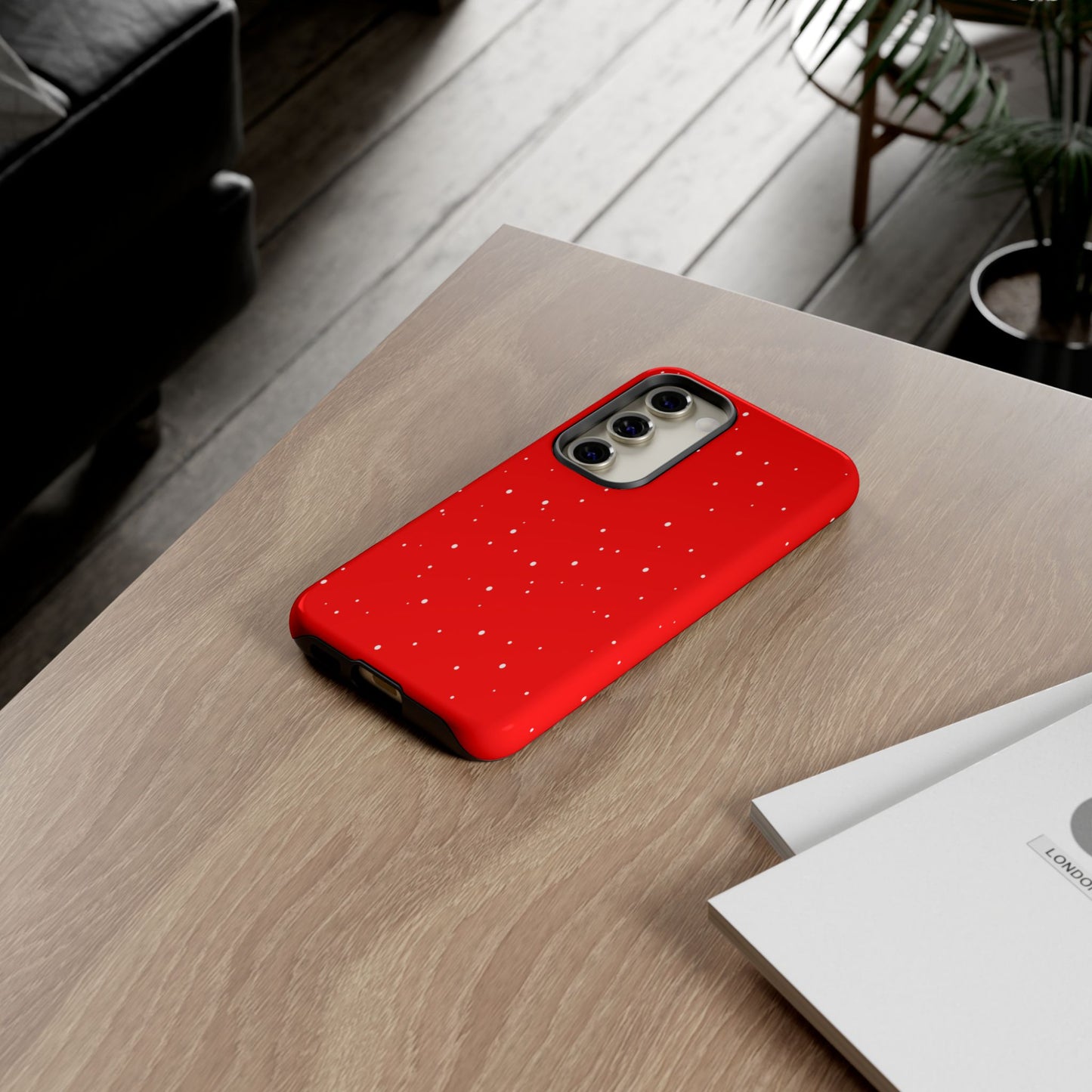 Snowy Red - Tough Cases iPhone Samsung Google Pixel - MahaCase