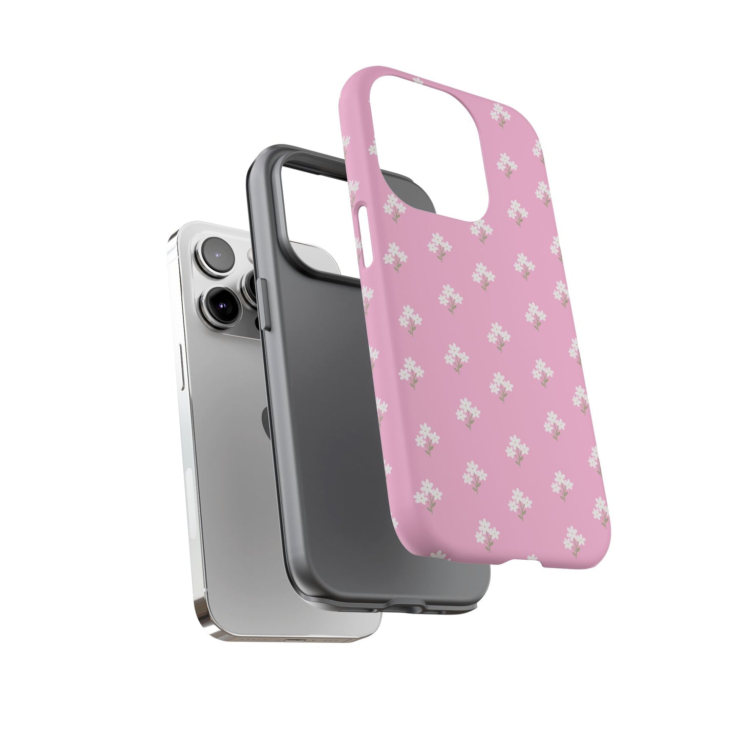 Floral Tough Phone Case - Pink Blossom Design - iPhone Samsung Galaxy Google Pixel - MahaCase