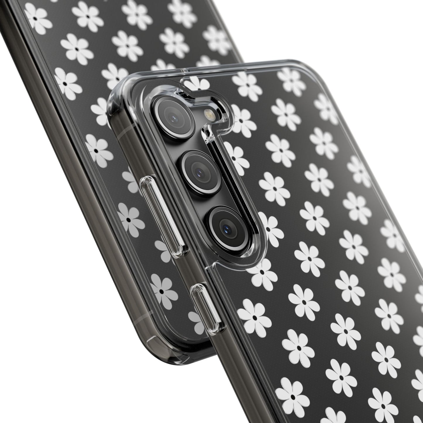 White Floral #222 Clear Cases - MahaCase