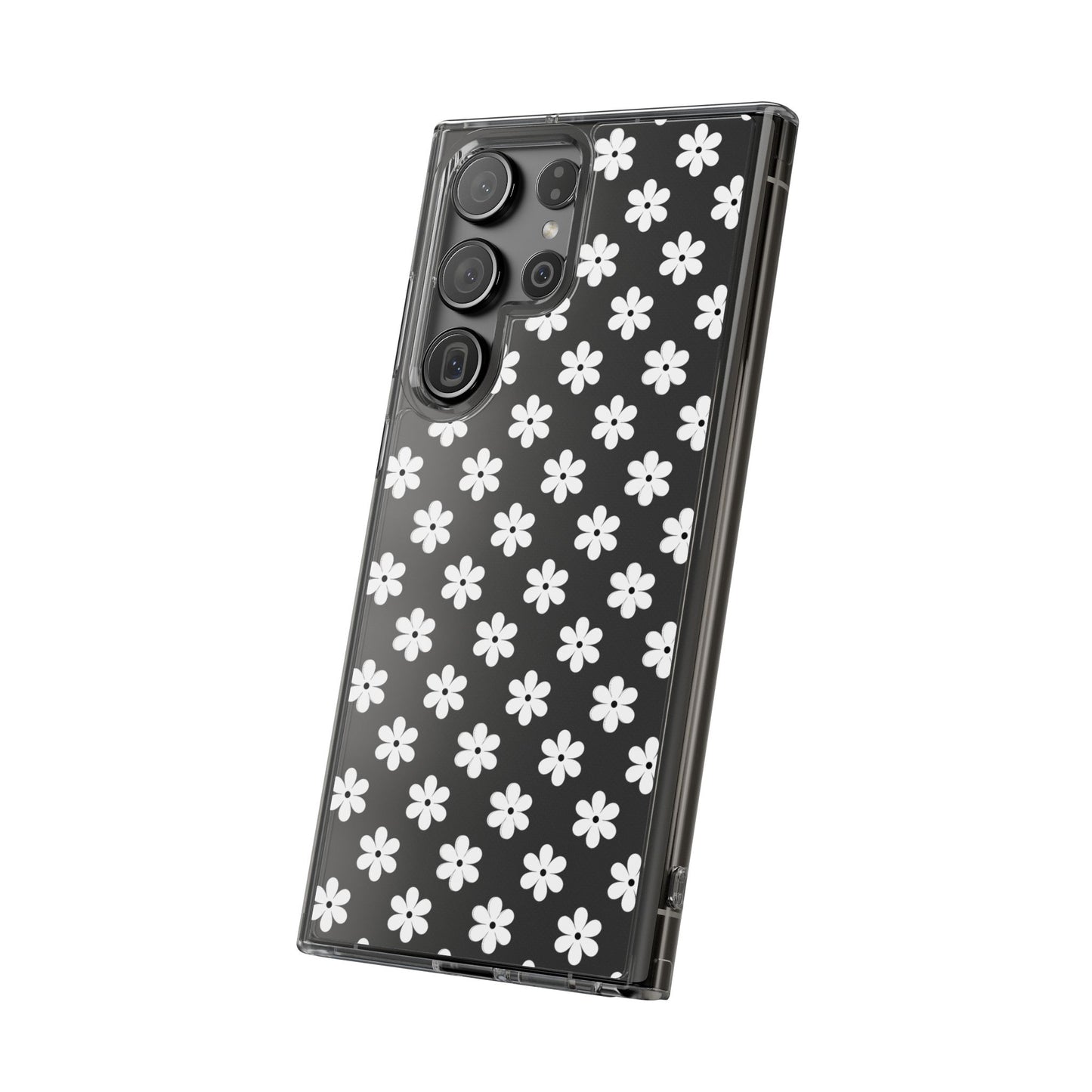 White Floral #222 Clear Cases - MahaCase