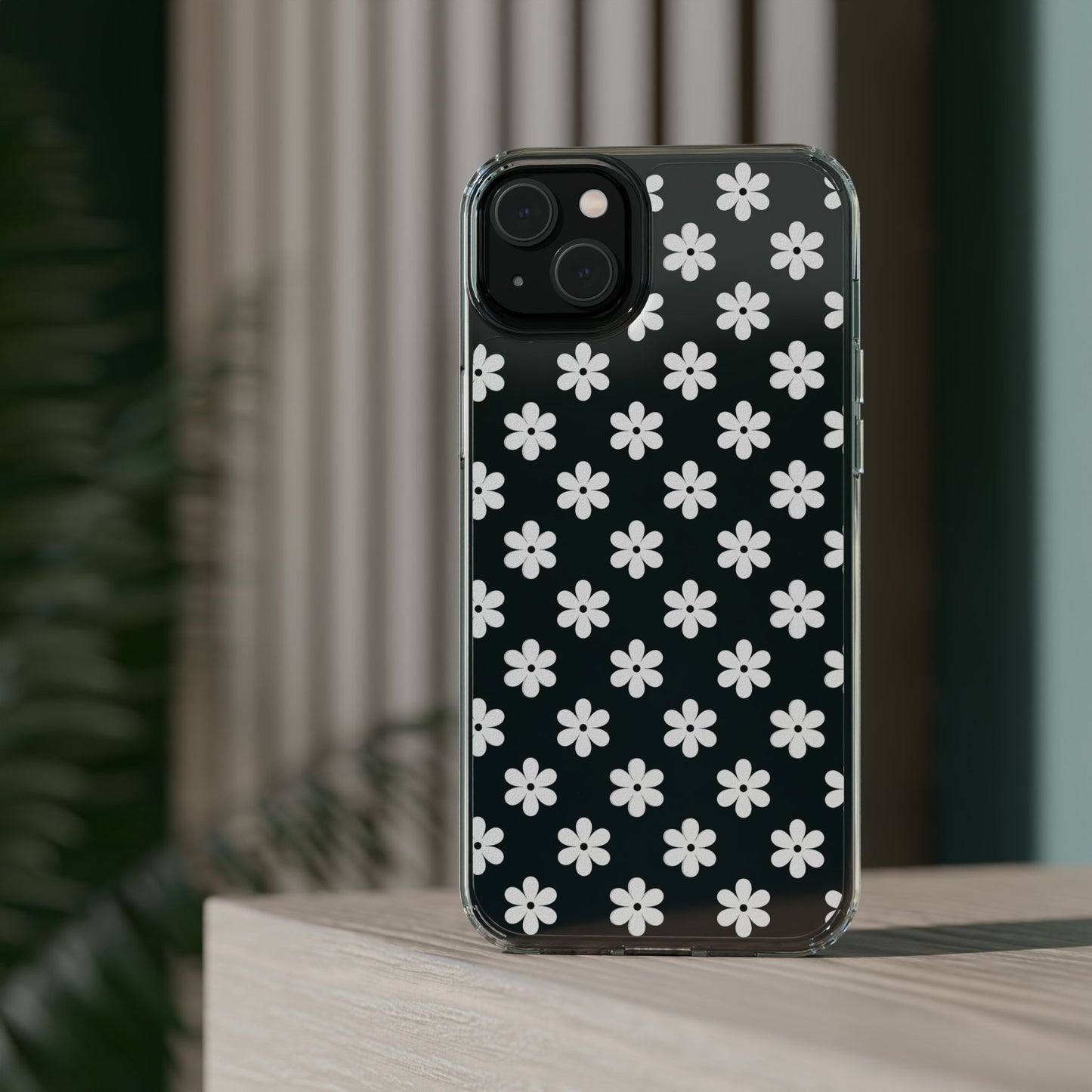 White Floral #222 Clear Cases - MahaCase