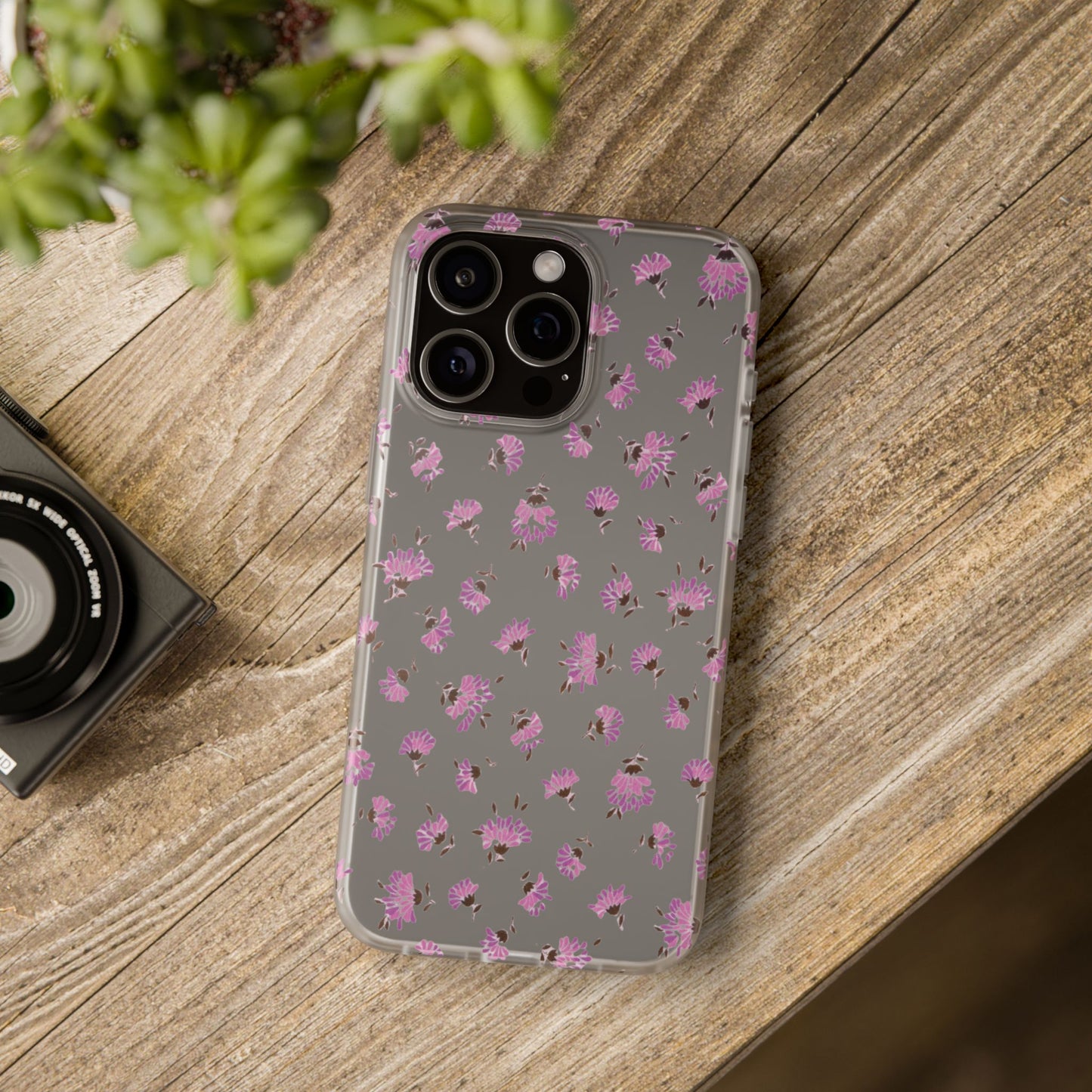 Floral Flexible Phone Case - Flower Pattern, Cute Gift for Her, Stylish Accessory, Spring Vibe, Lightweight Protective Cover- iPhone, Samsung, Gift Packaging - MahaCase