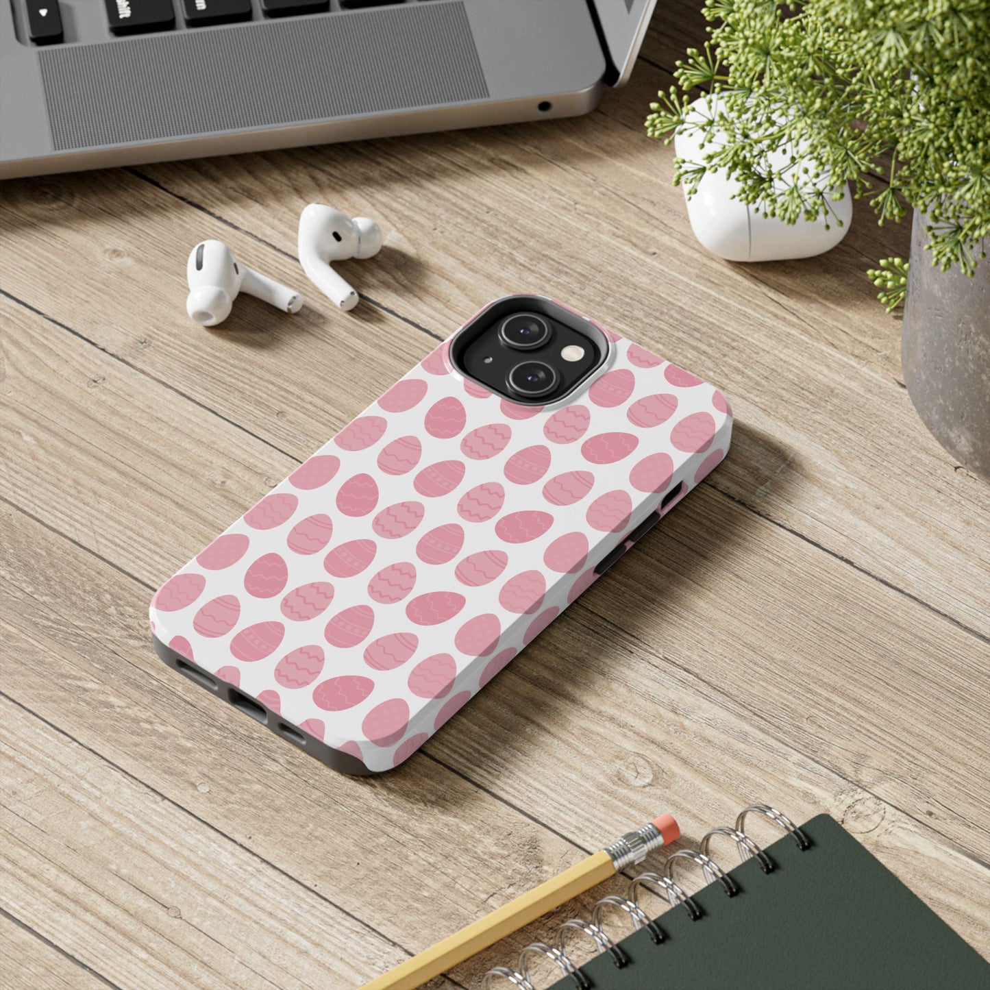 Pink Easter Egg Tough Phone Cases - Durable Protection for Spring Celebrations iPhone Samsung Galaxy - MahaCase