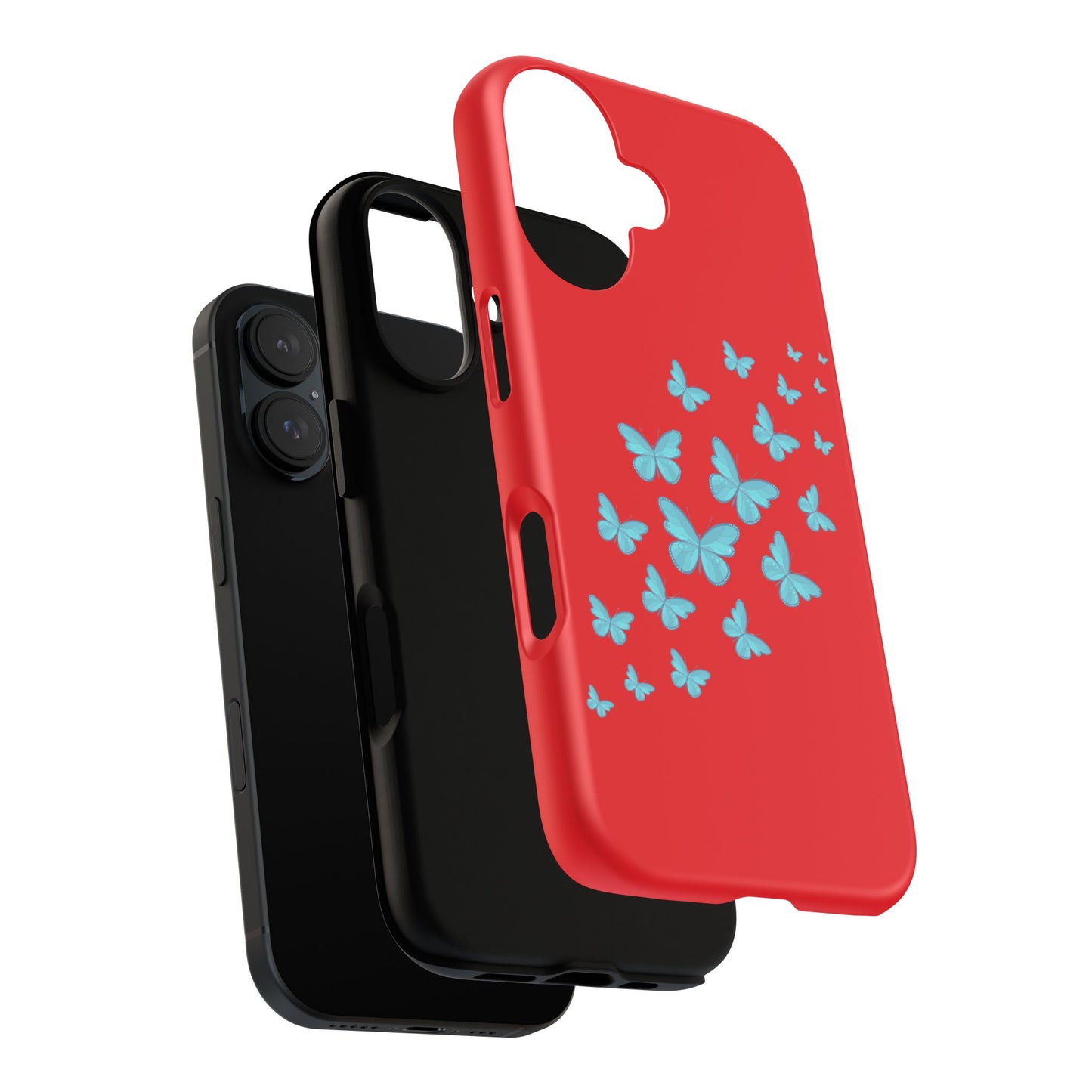 Butterflies in Red - Tough Cases iPhone Samsung Google Pixel - MahaCase