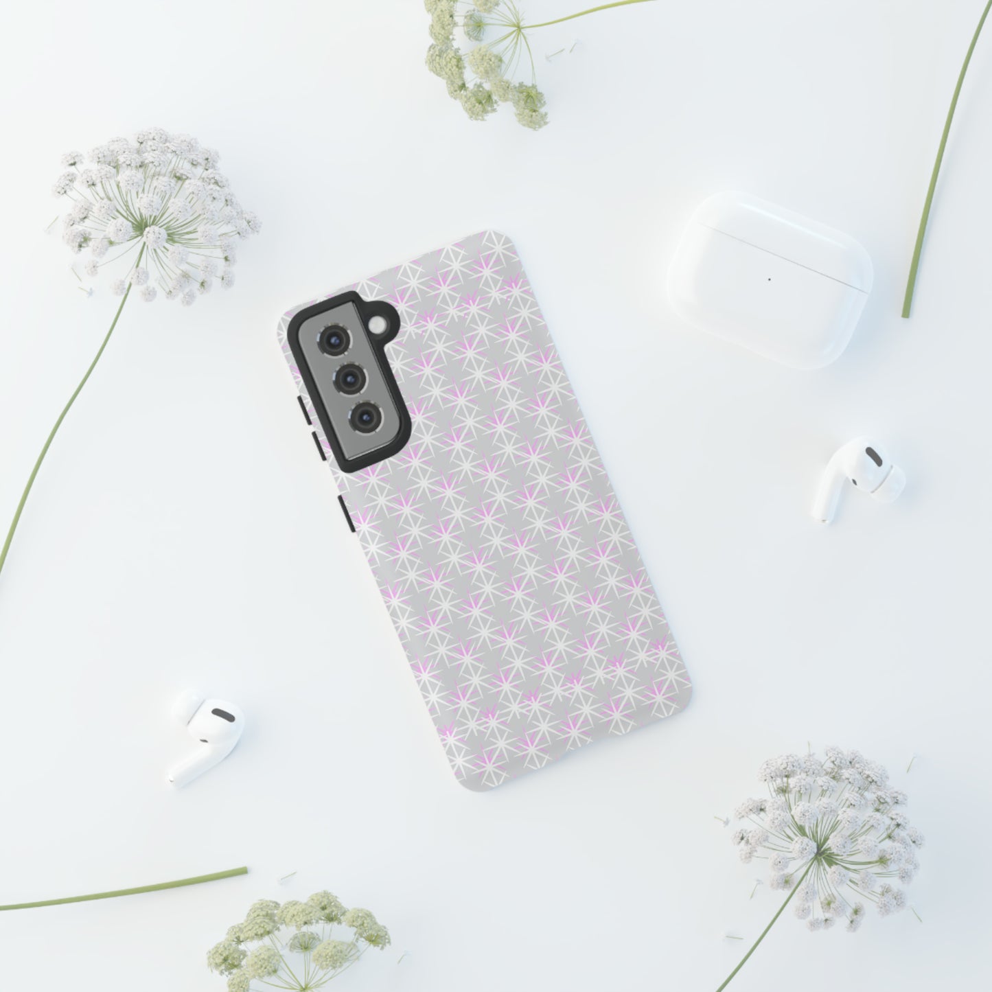 Grey Skies, Pink Stars-Tough Cases - MahaCase