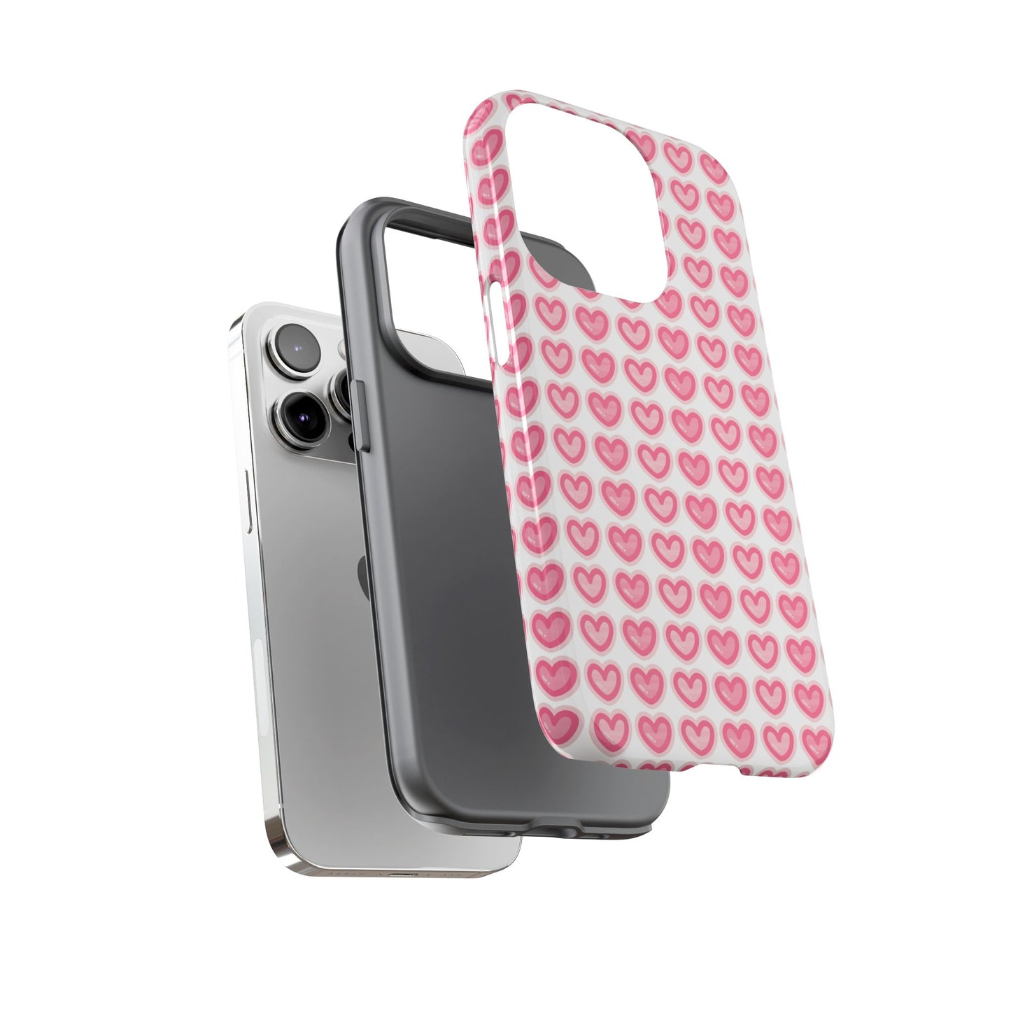 Hearts Pattern - Tough Cases iPhone Samsung Google Pixel - MahaCase