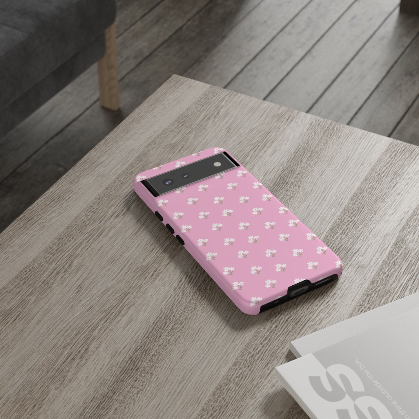 Floral Tough Phone Case - Pink Blossom Design - iPhone Samsung Galaxy Google Pixel - MahaCase