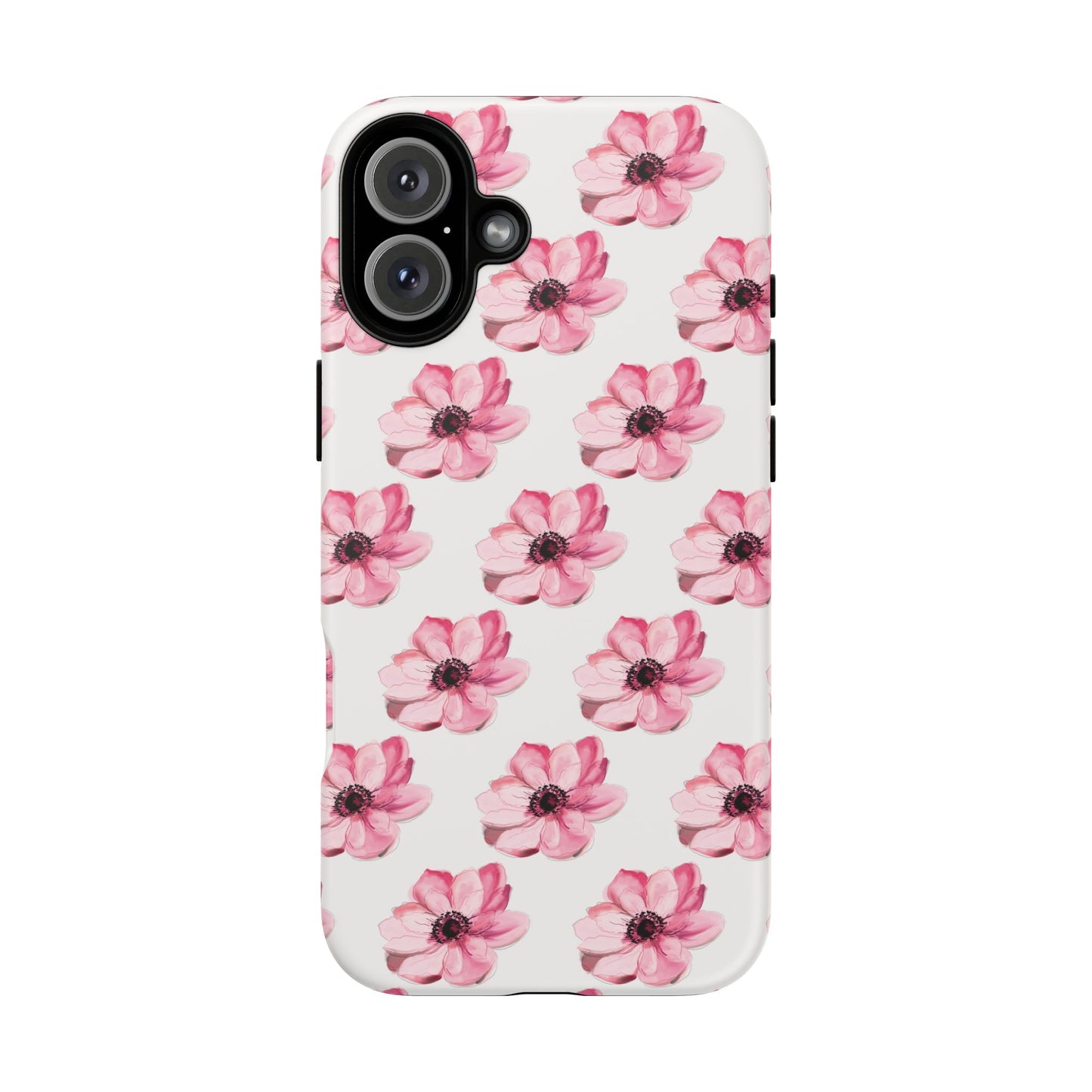 Floral Tough Phone Case - Stylish Protection with Pink Flowers - iPhone Samsung Galaxy Google Pixel - MahaCase