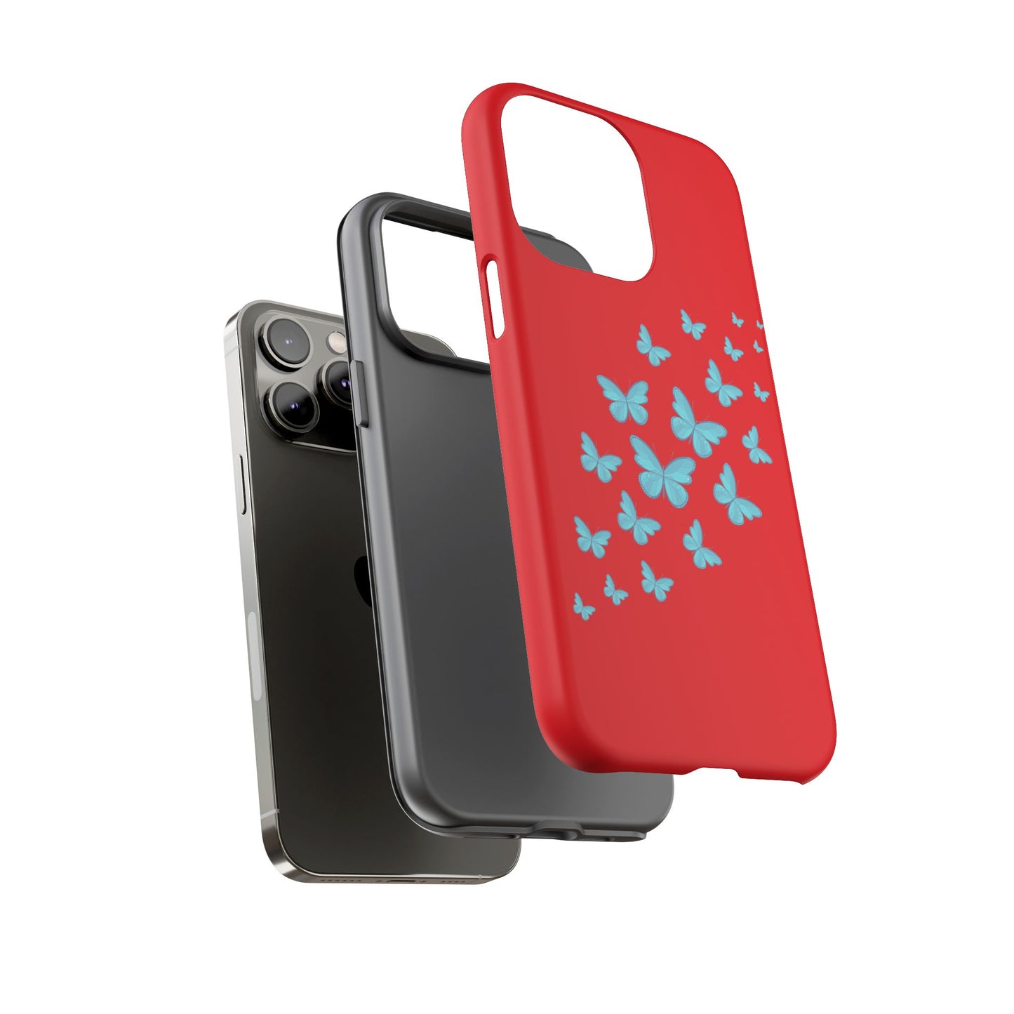 Butterflies in Red - Tough Cases iPhone Samsung Google Pixel - MahaCase