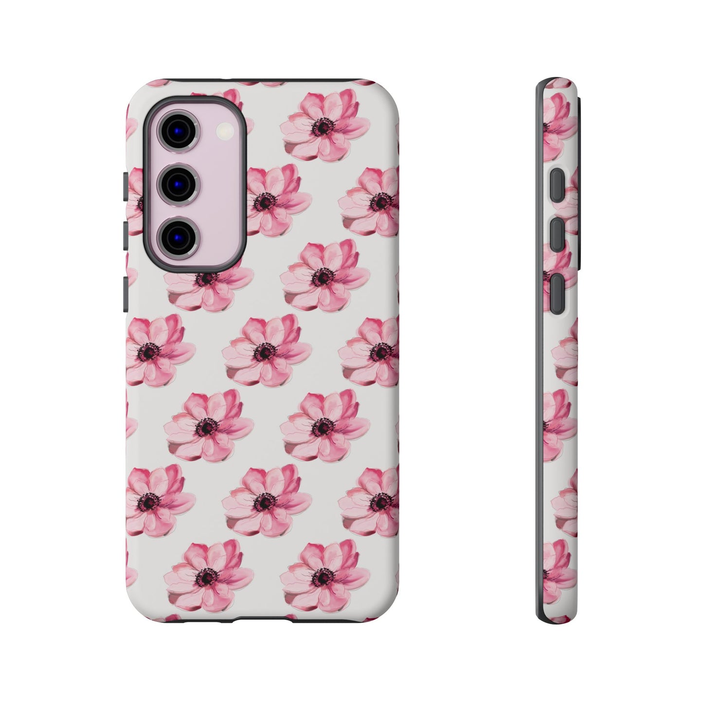 Floral Tough Phone Case - Stylish Protection with Pink Flowers - iPhone Samsung Galaxy Google Pixel - MahaCase