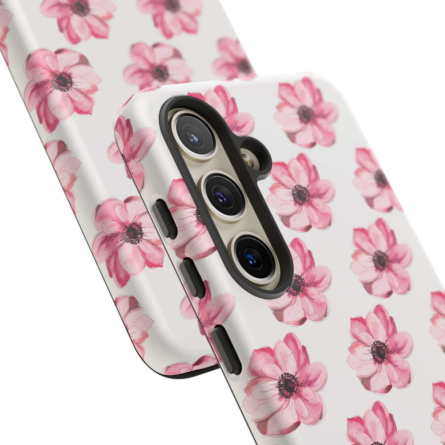 Floral Tough Phone Case - Stylish Protection with Pink Flowers - iPhone Samsung Galaxy Google Pixel - MahaCase