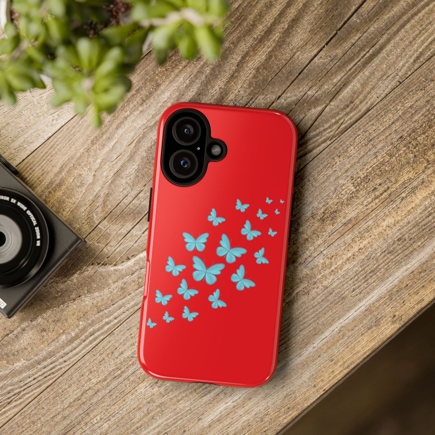Butterflies in Red - Tough Cases iPhone Samsung Google Pixel - MahaCase
