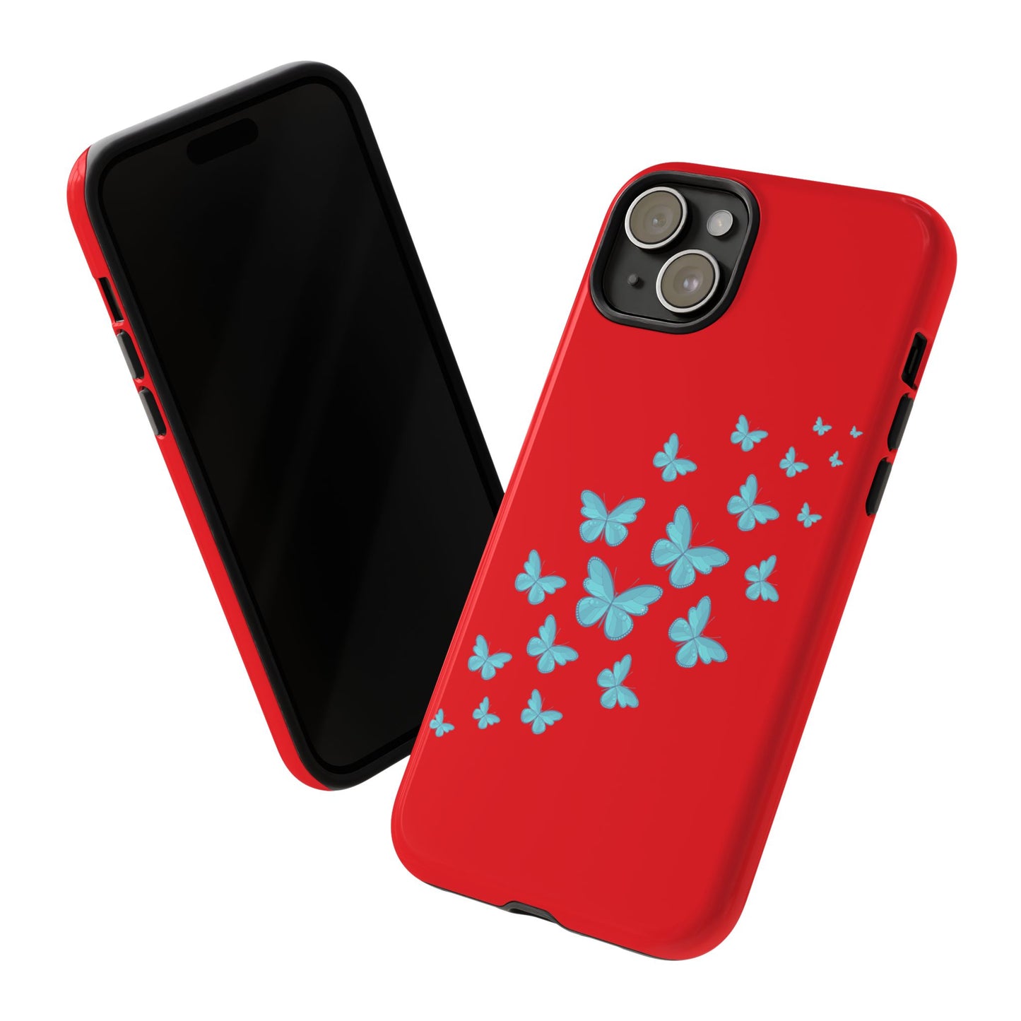 Butterflies in Red - Tough Cases iPhone Samsung Google Pixel - MahaCase