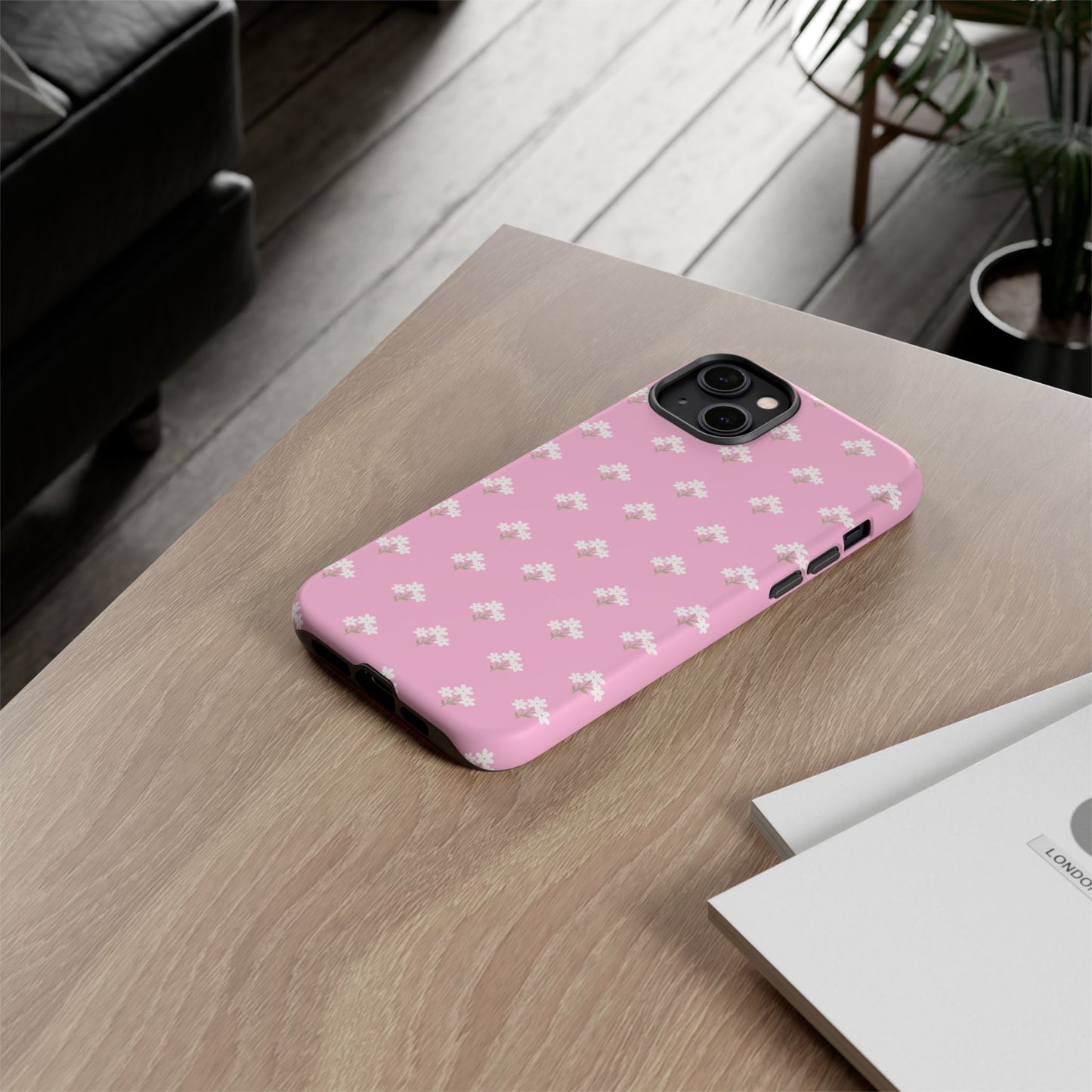 Floral Tough Phone Case - Pink Blossom Design - iPhone Samsung Galaxy Google Pixel - MahaCase