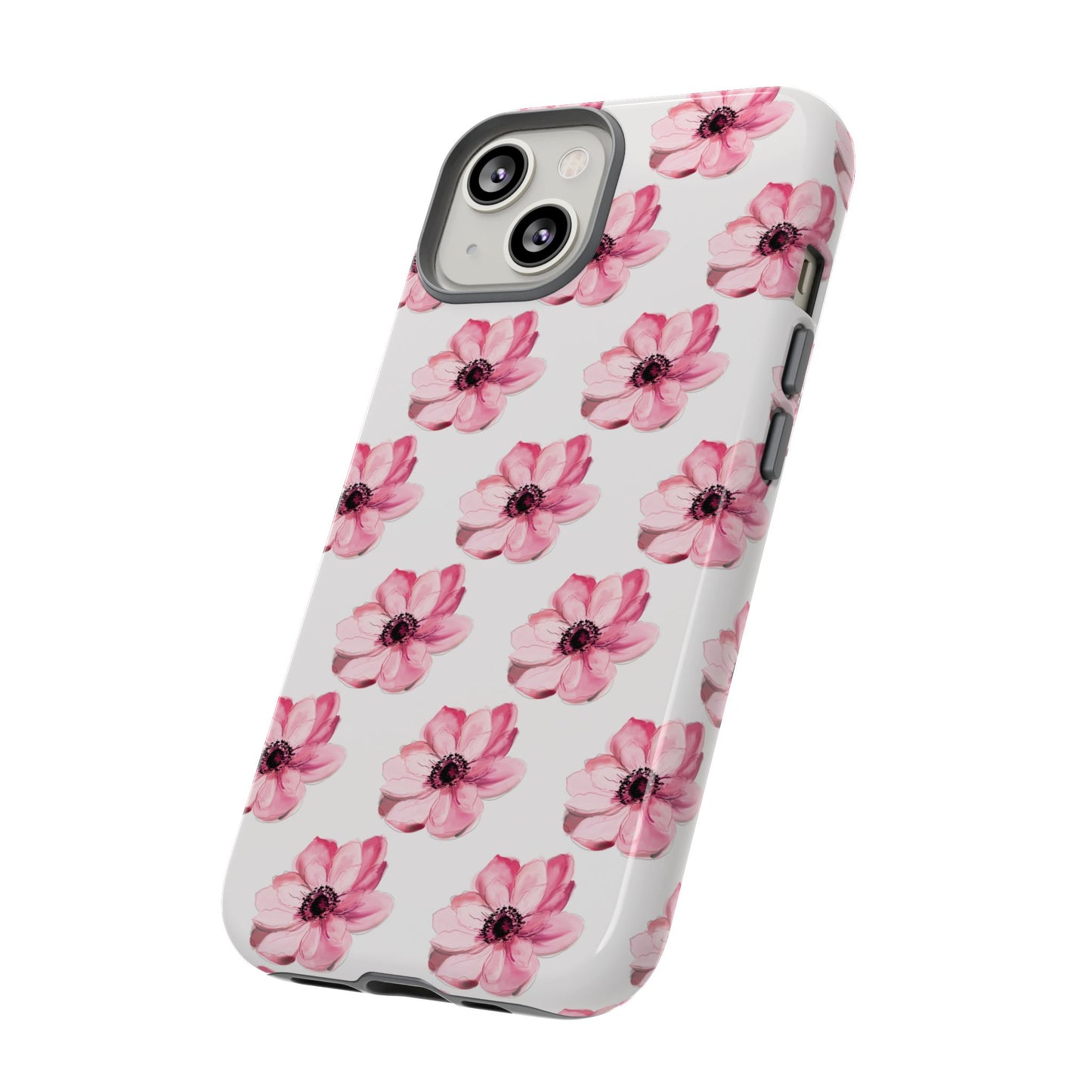 Floral Tough Phone Case - Stylish Protection with Pink Flowers - iPhone Samsung Galaxy Google Pixel - MahaCase