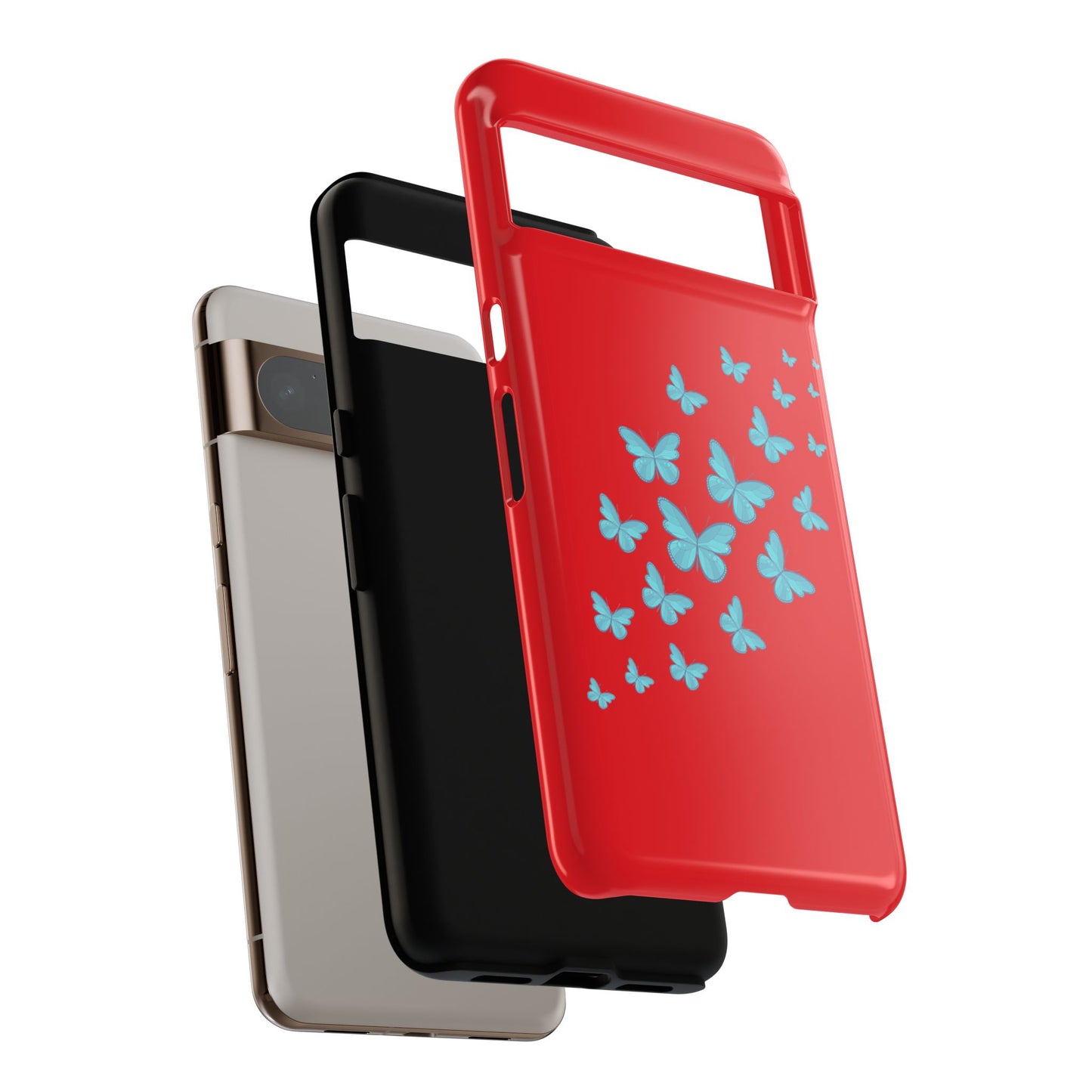 Butterflies in Red - Tough Cases iPhone Samsung Google Pixel - MahaCase