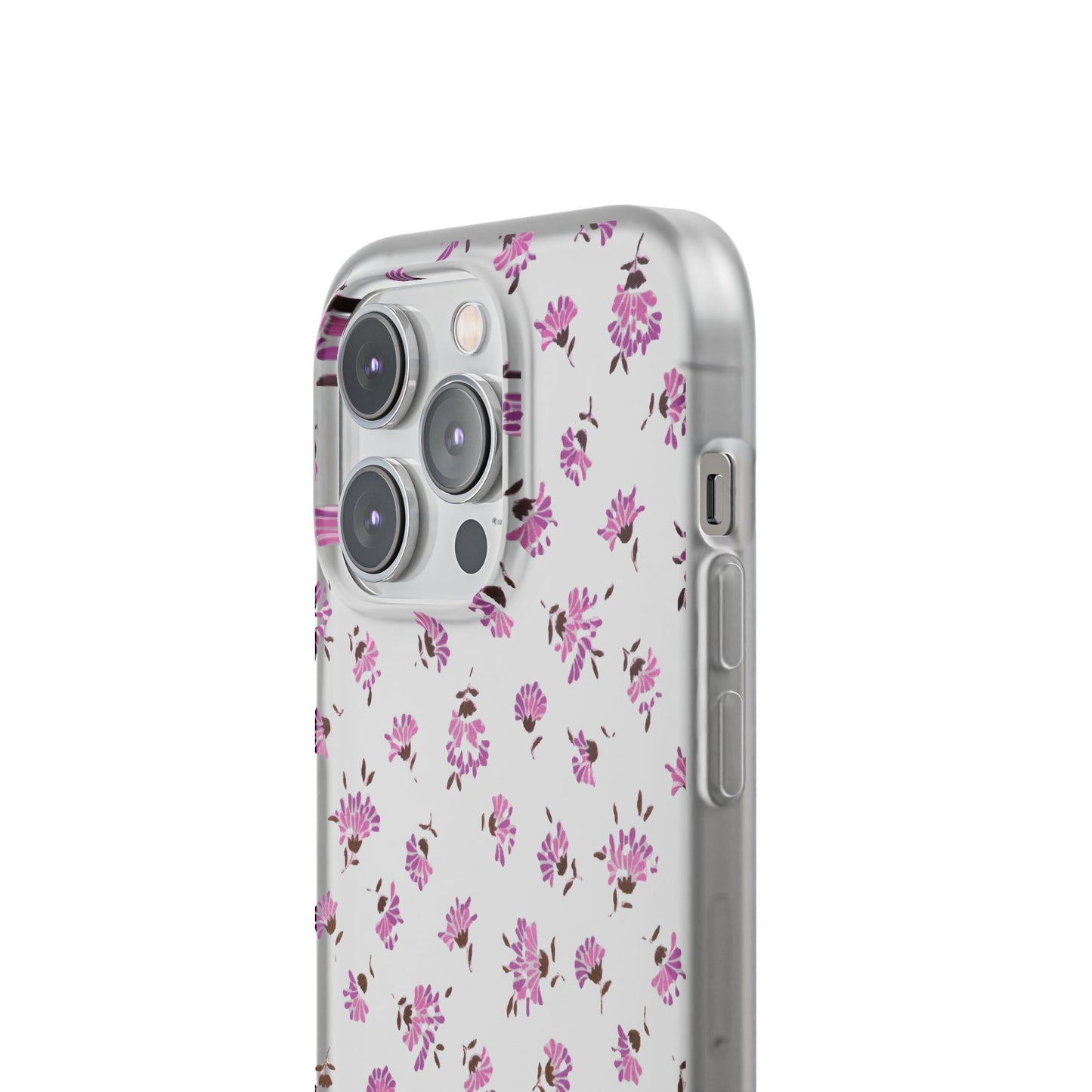 Floral Flexible Phone Case - Flower Pattern, Cute Gift for Her, Stylish Accessory, Spring Vibe, Lightweight Protective Cover- iPhone, Samsung, Gift Packaging - MahaCase
