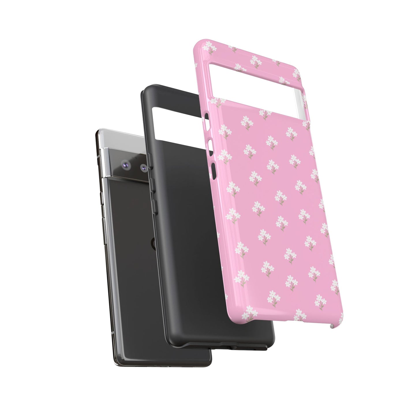 Floral Tough Phone Case - Pink Blossom Design - iPhone Samsung Galaxy Google Pixel - MahaCase