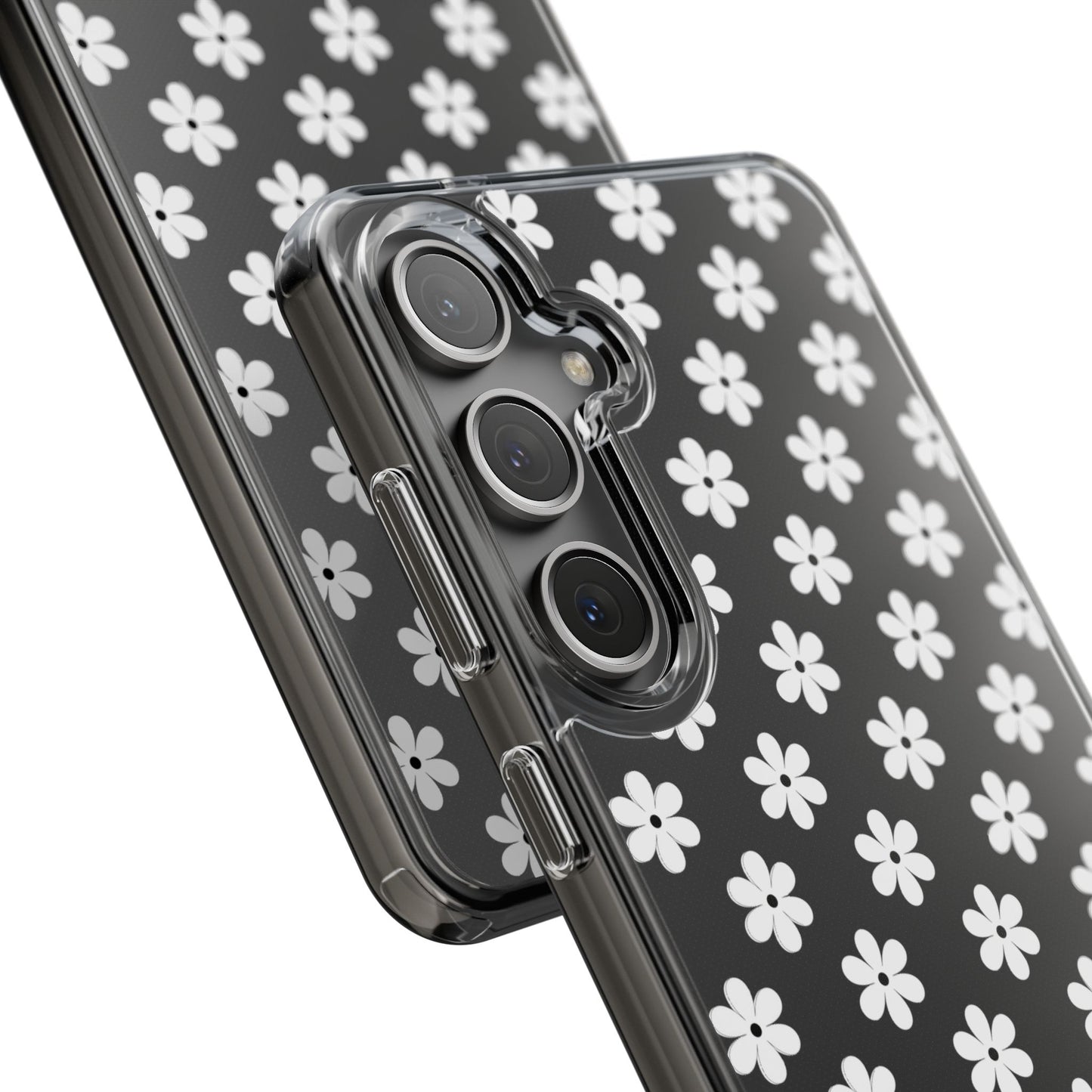 White Floral #222 Clear Cases - MahaCase