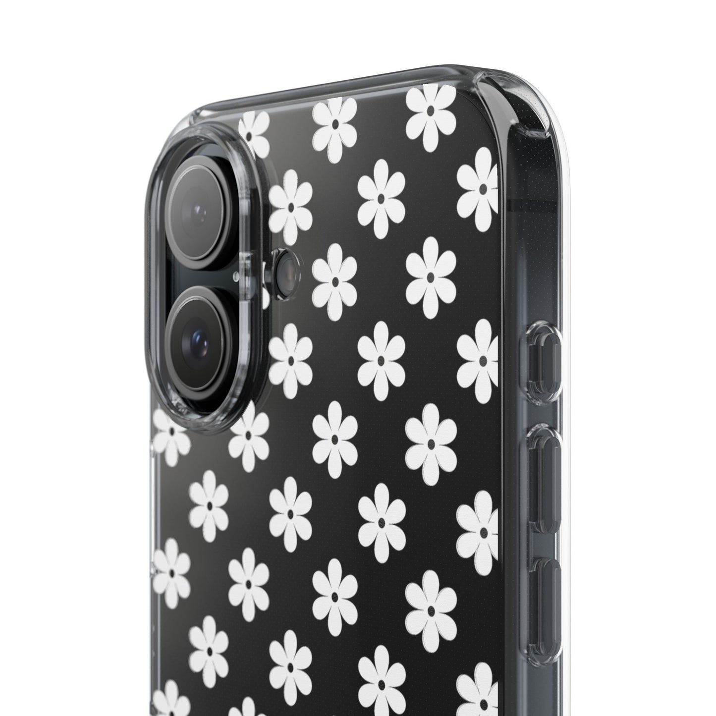 White Floral #222 Clear Cases - MahaCase