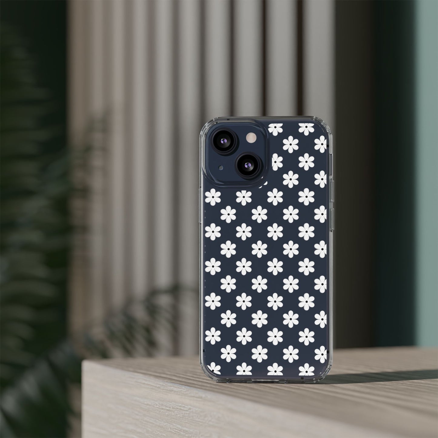 White Floral #222 Clear Cases - MahaCase