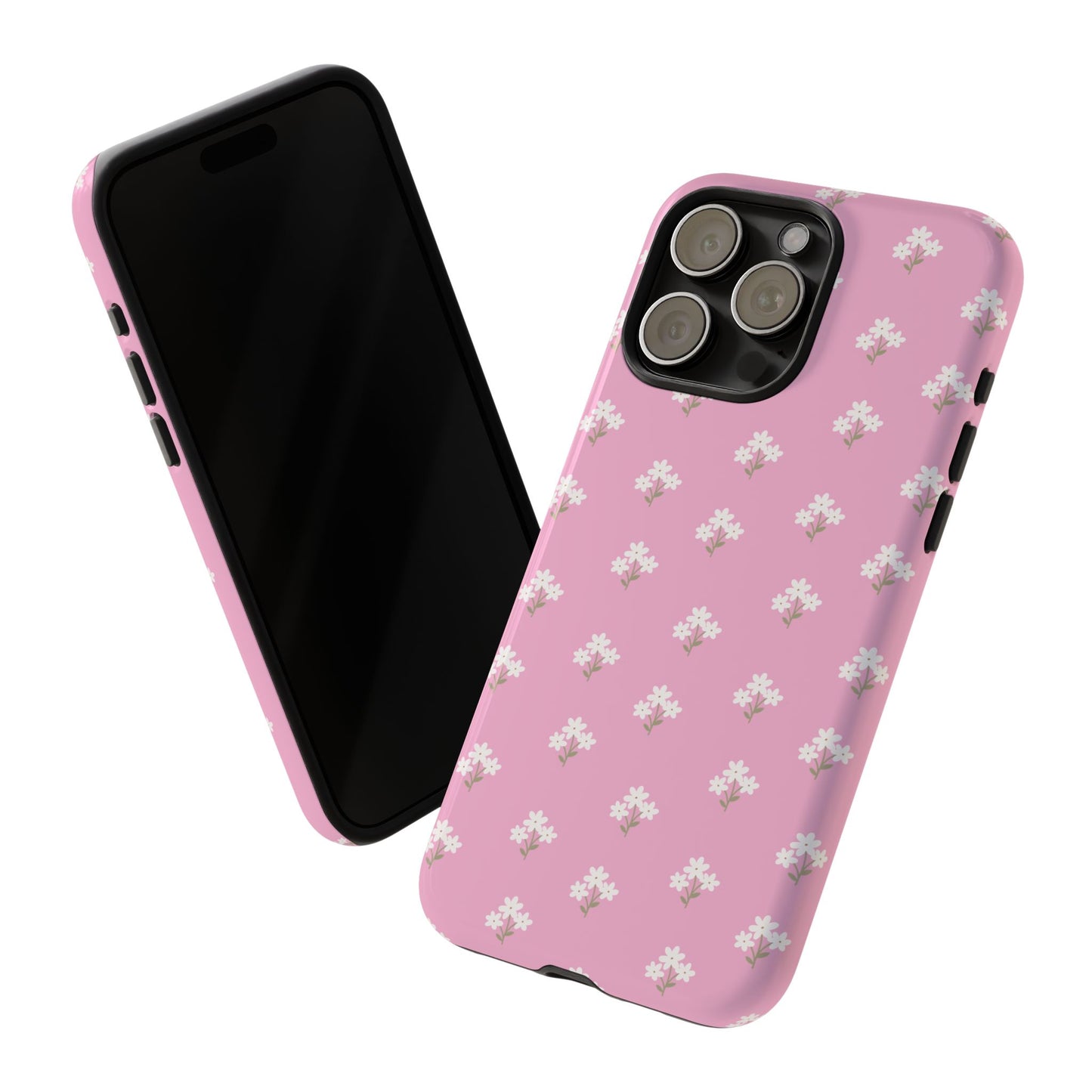 Floral Tough Phone Case - Pink Blossom Design - iPhone Samsung Galaxy Google Pixel - MahaCase