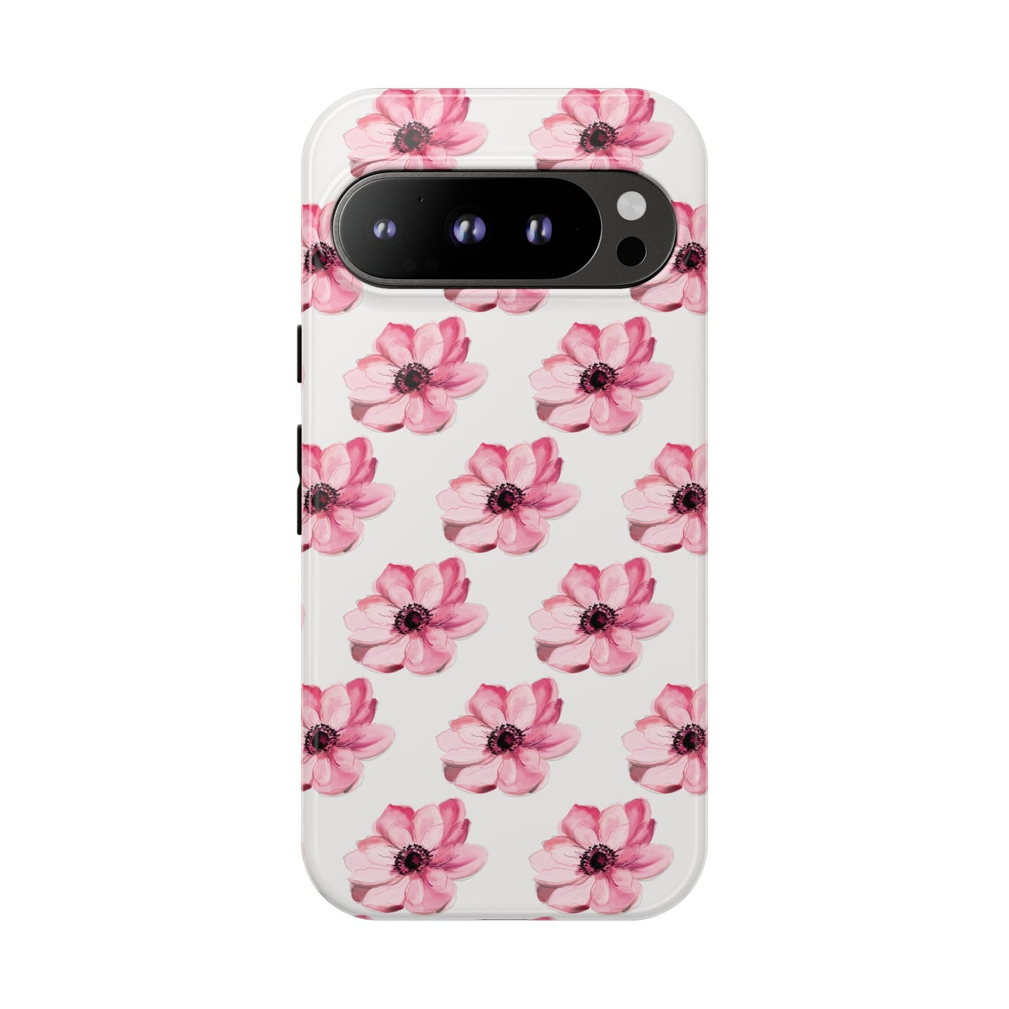 Floral Tough Phone Case - Stylish Protection with Pink Flowers - iPhone Samsung Galaxy Google Pixel - MahaCase