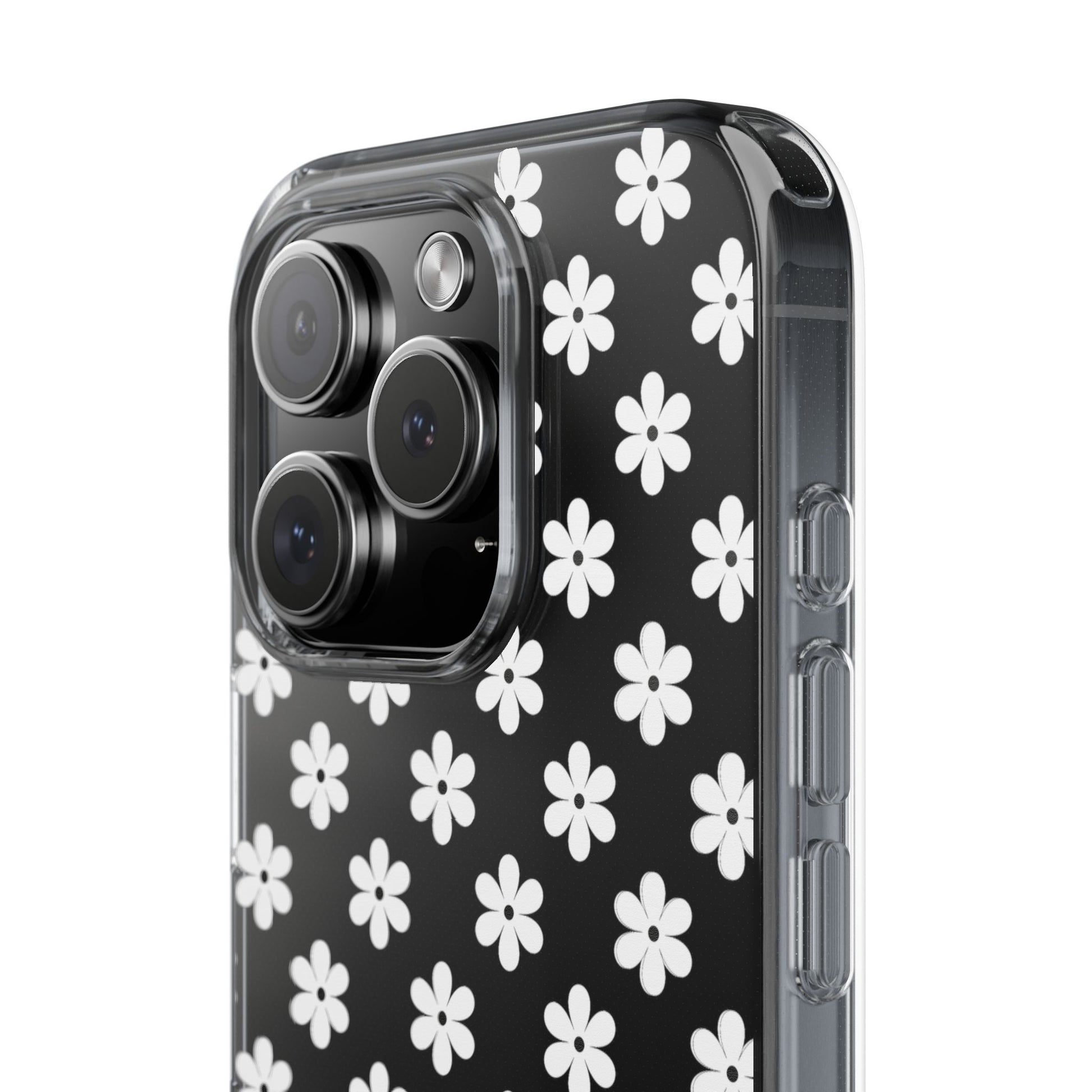 White Floral #222 Clear Cases - MahaCase