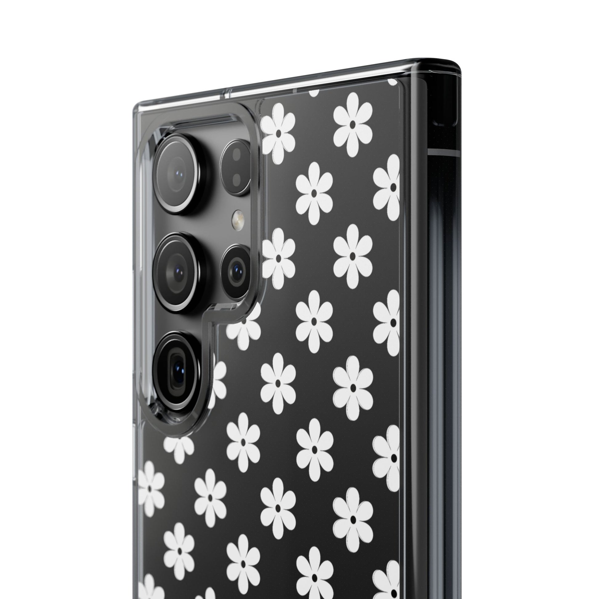 White Floral #222 Clear Cases - MahaCase