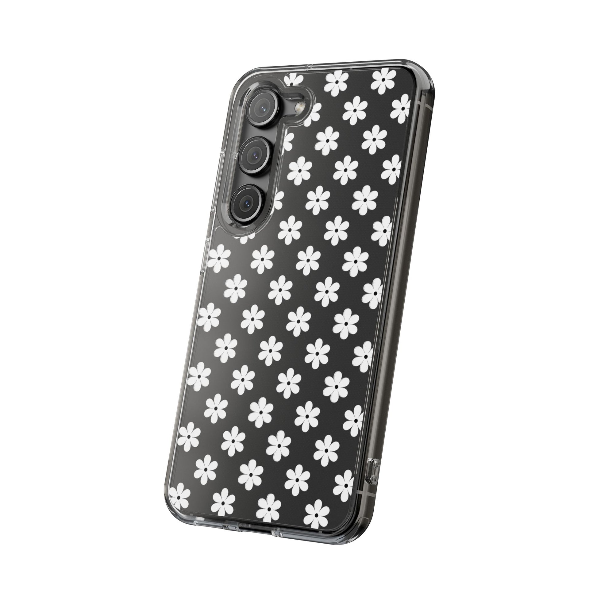 White Floral #222 Clear Cases - MahaCase