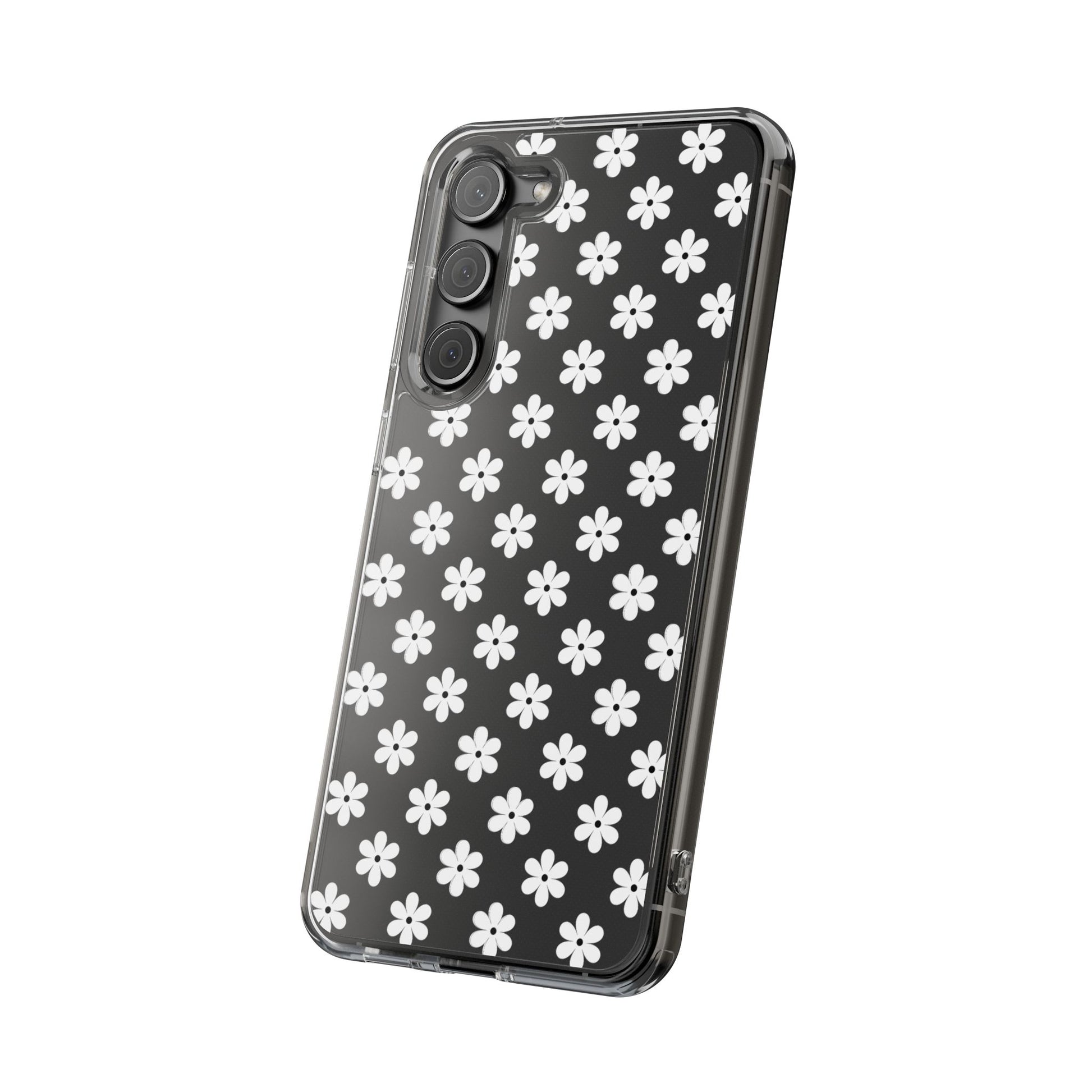 White Floral #222 Clear Cases - MahaCase