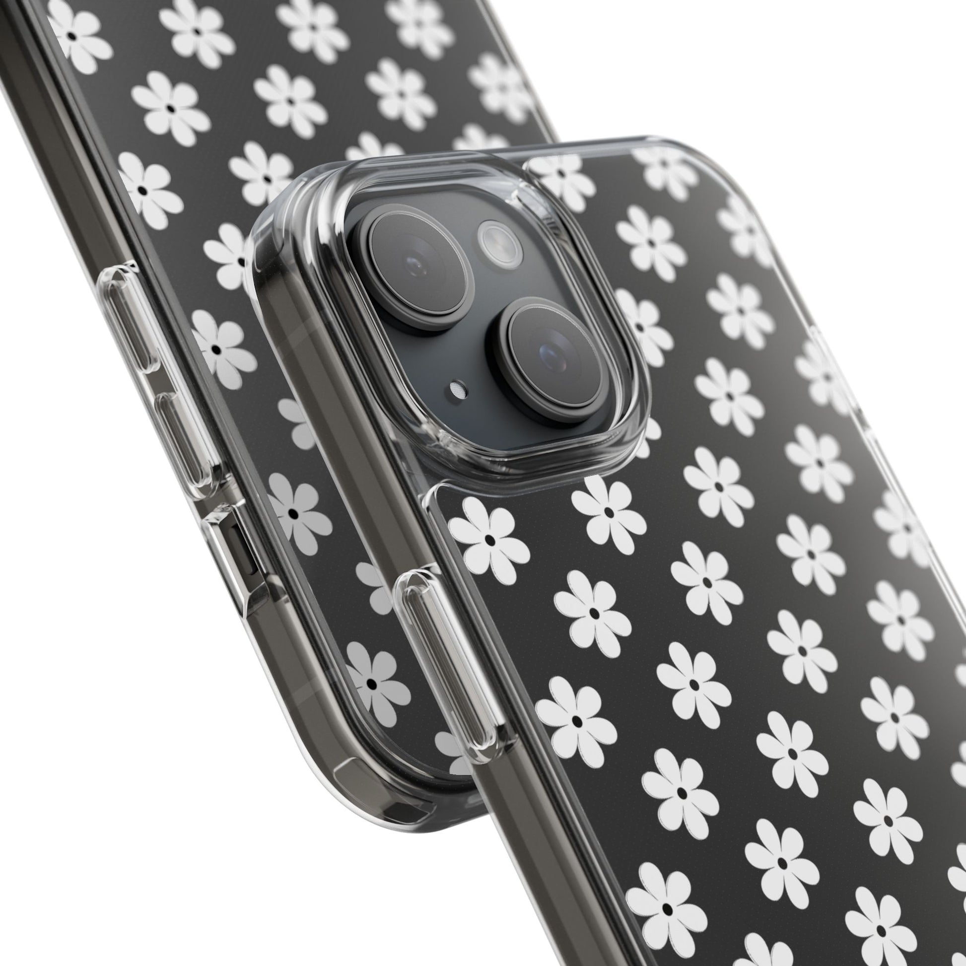 White Floral #222 Clear Cases - MahaCase