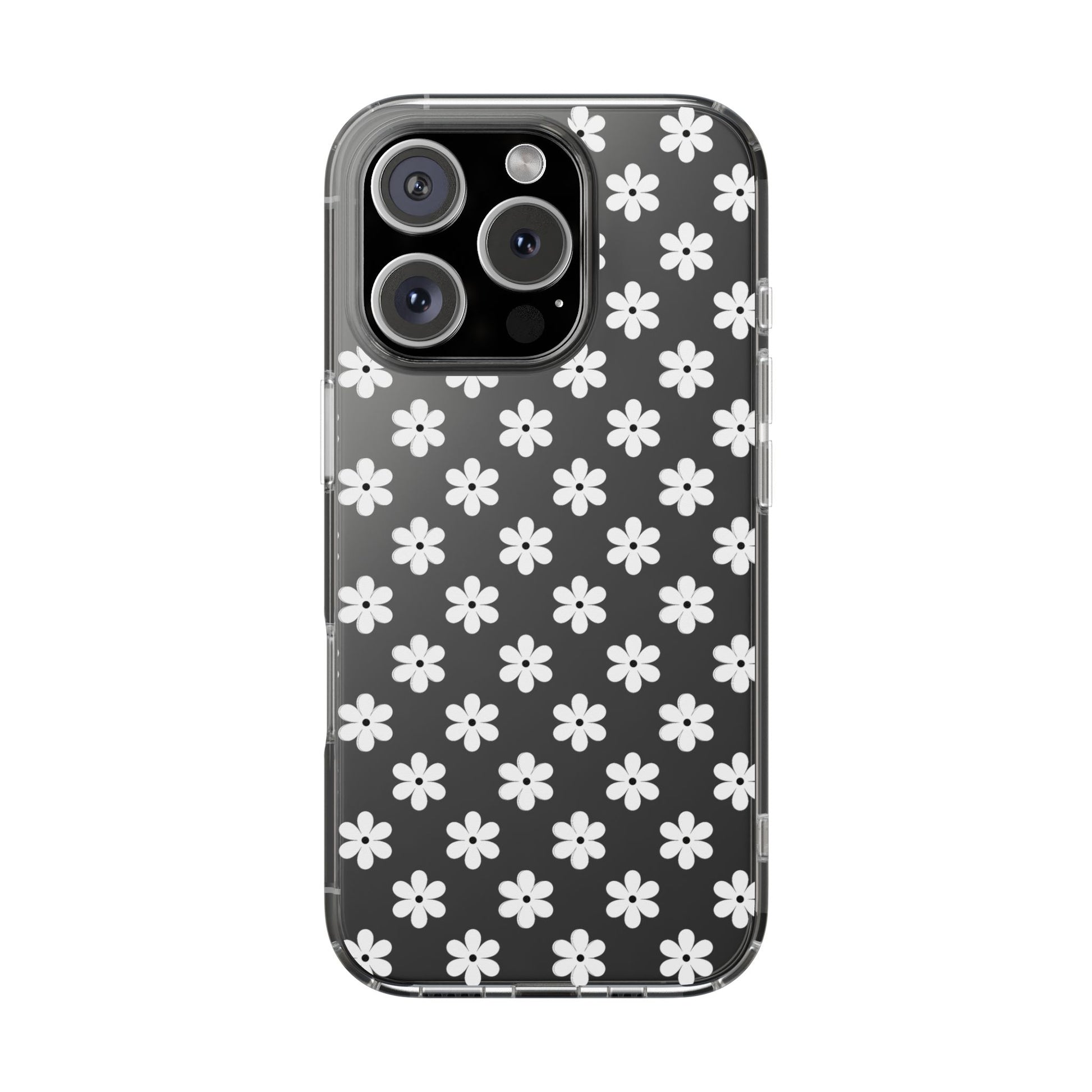 White Floral #222 Clear Cases - MahaCase