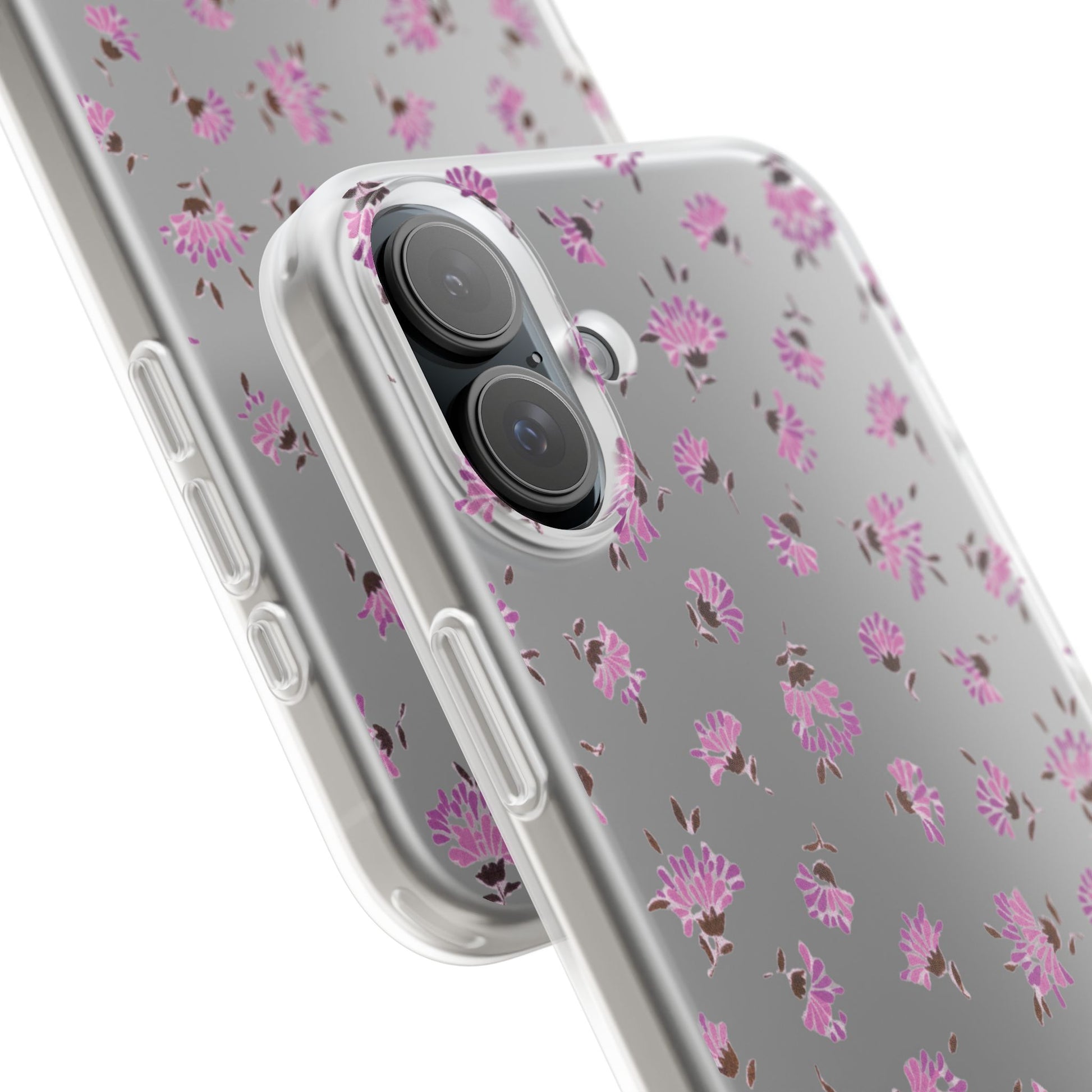 Floral Flexible Phone Case - Flower Pattern, Cute Gift for Her, Stylish Accessory, Spring Vibe, Lightweight Protective Cover- iPhone, Samsung, Gift Packaging - MahaCase
