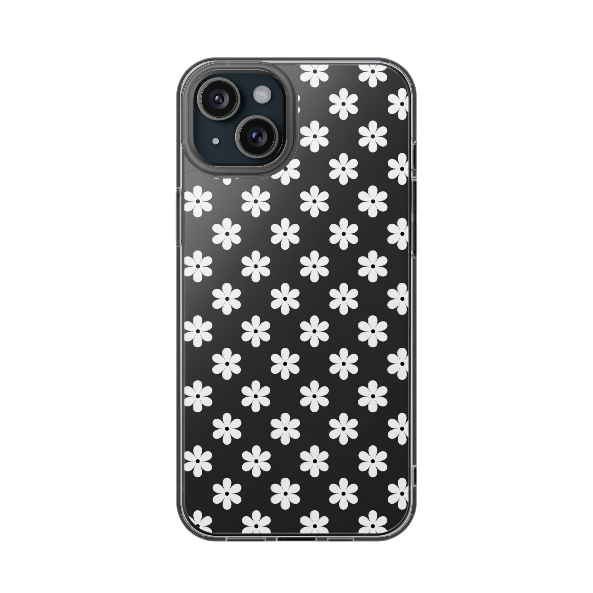 White Floral #222 Clear Cases - MahaCase