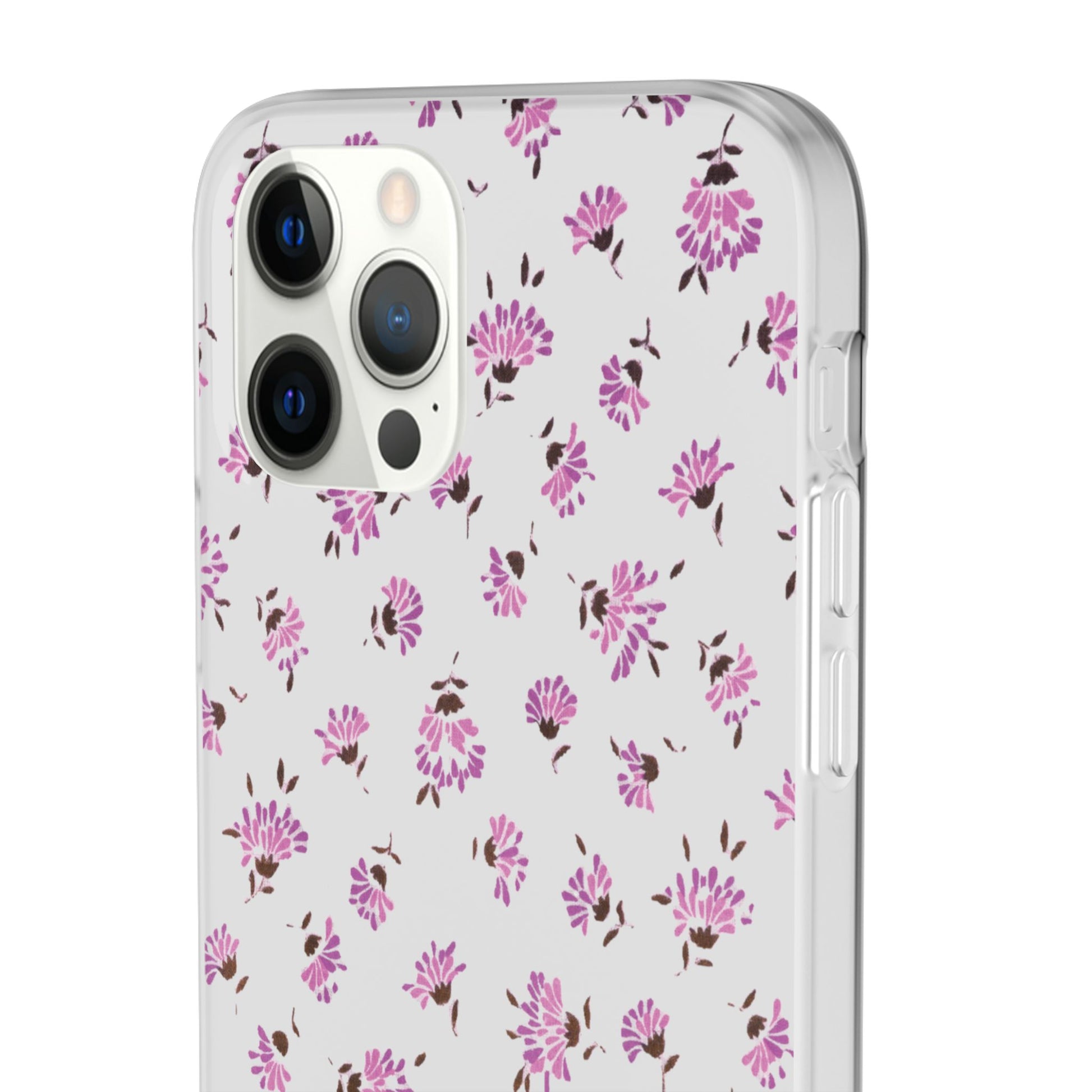 Floral Flexible Phone Case - Flower Pattern, Cute Gift for Her, Stylish Accessory, Spring Vibe, Lightweight Protective Cover- iPhone, Samsung, Gift Packaging - MahaCase