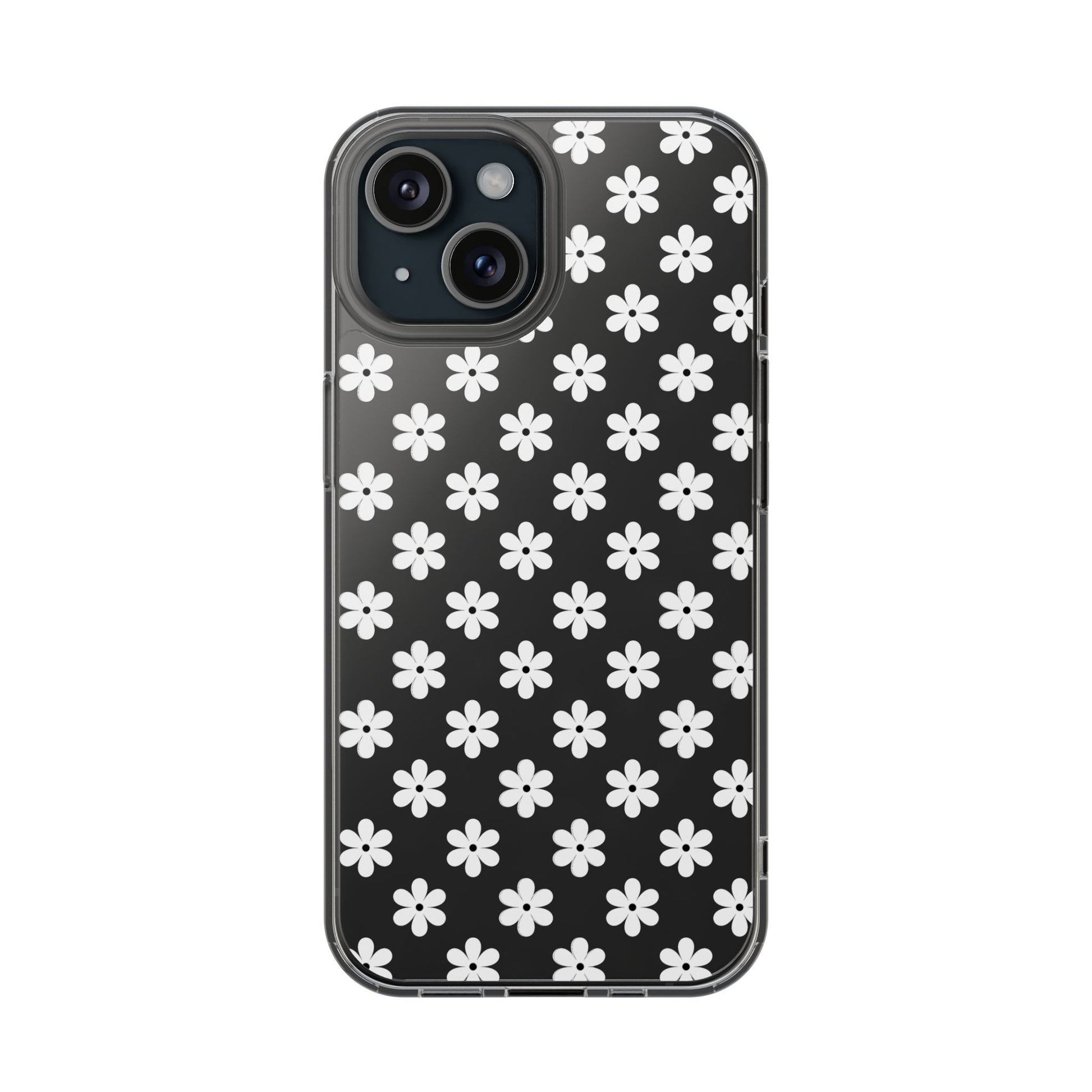 White Floral #222 Clear Cases - MahaCase