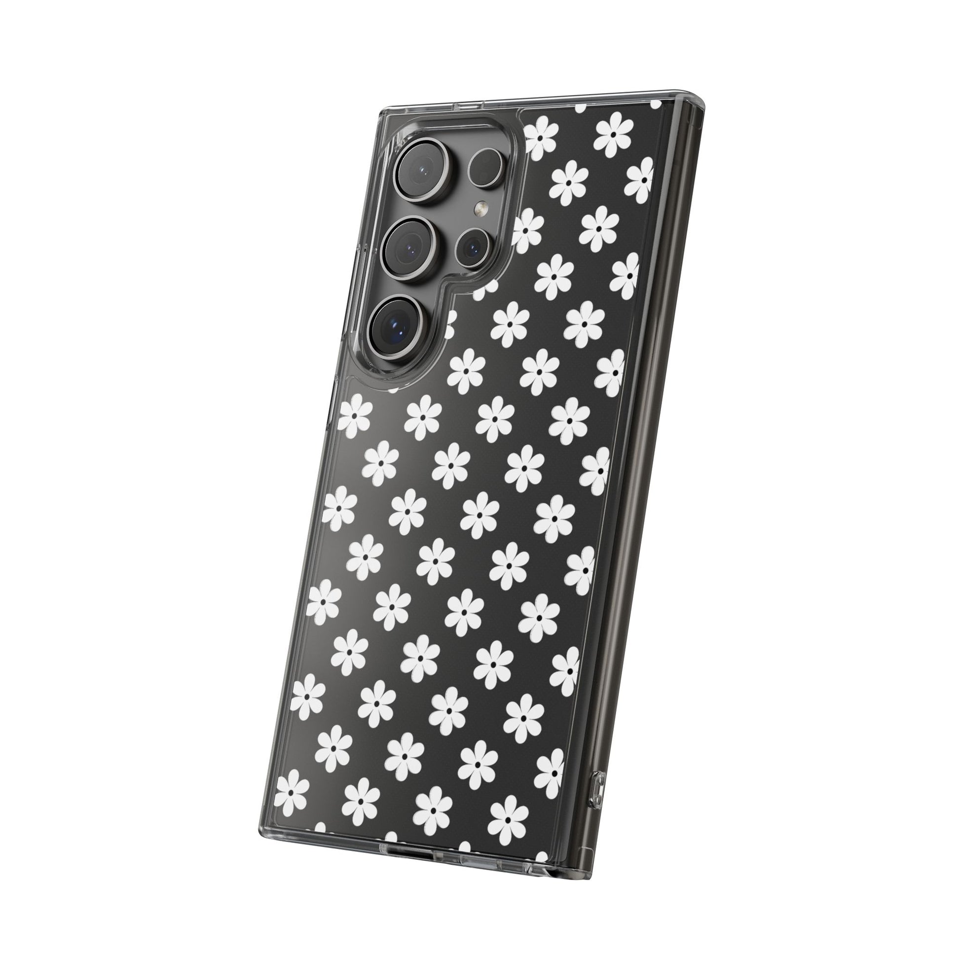 White Floral #222 Clear Cases - MahaCase