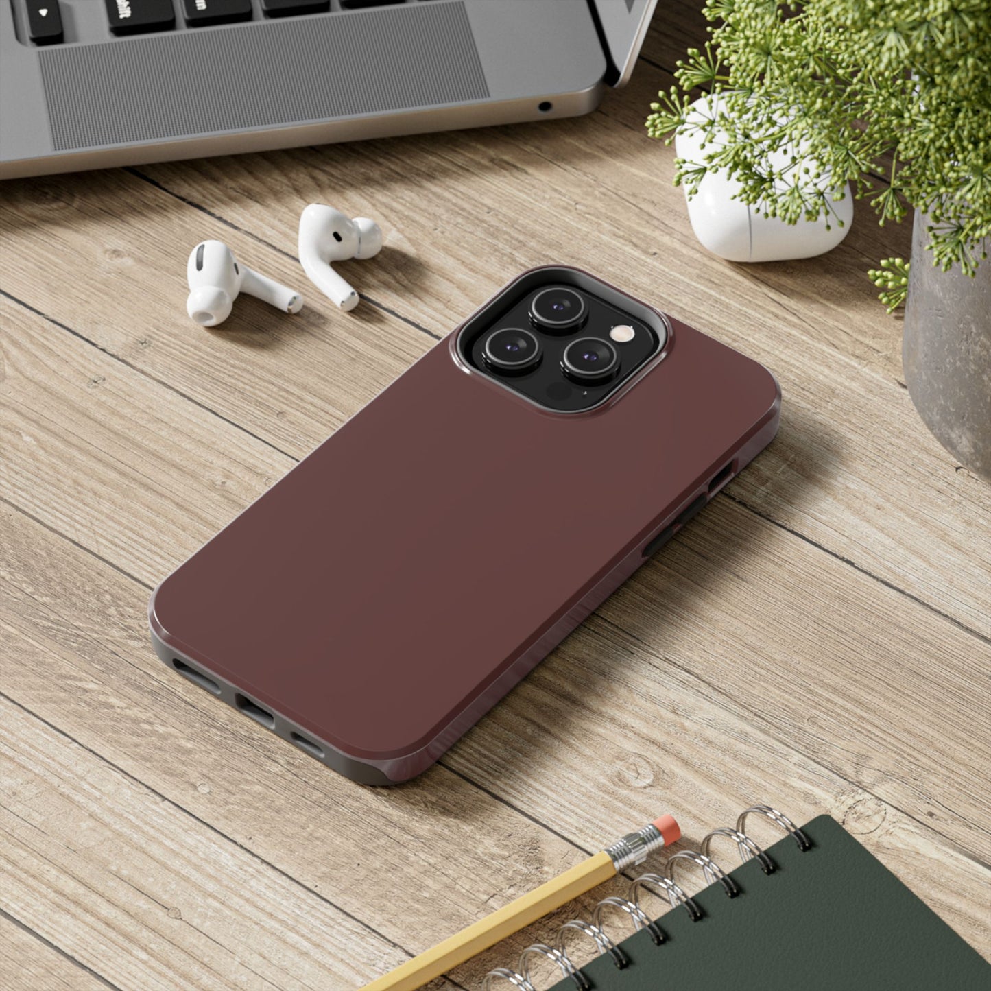 Phone Case - Garnet Color Fall 2025 Trending Color, Sturdy Phone Cases, Durable Cell Phone Covers, Trendy Gadget Protection, Unique Phone Accessories- iPhone, Samsung