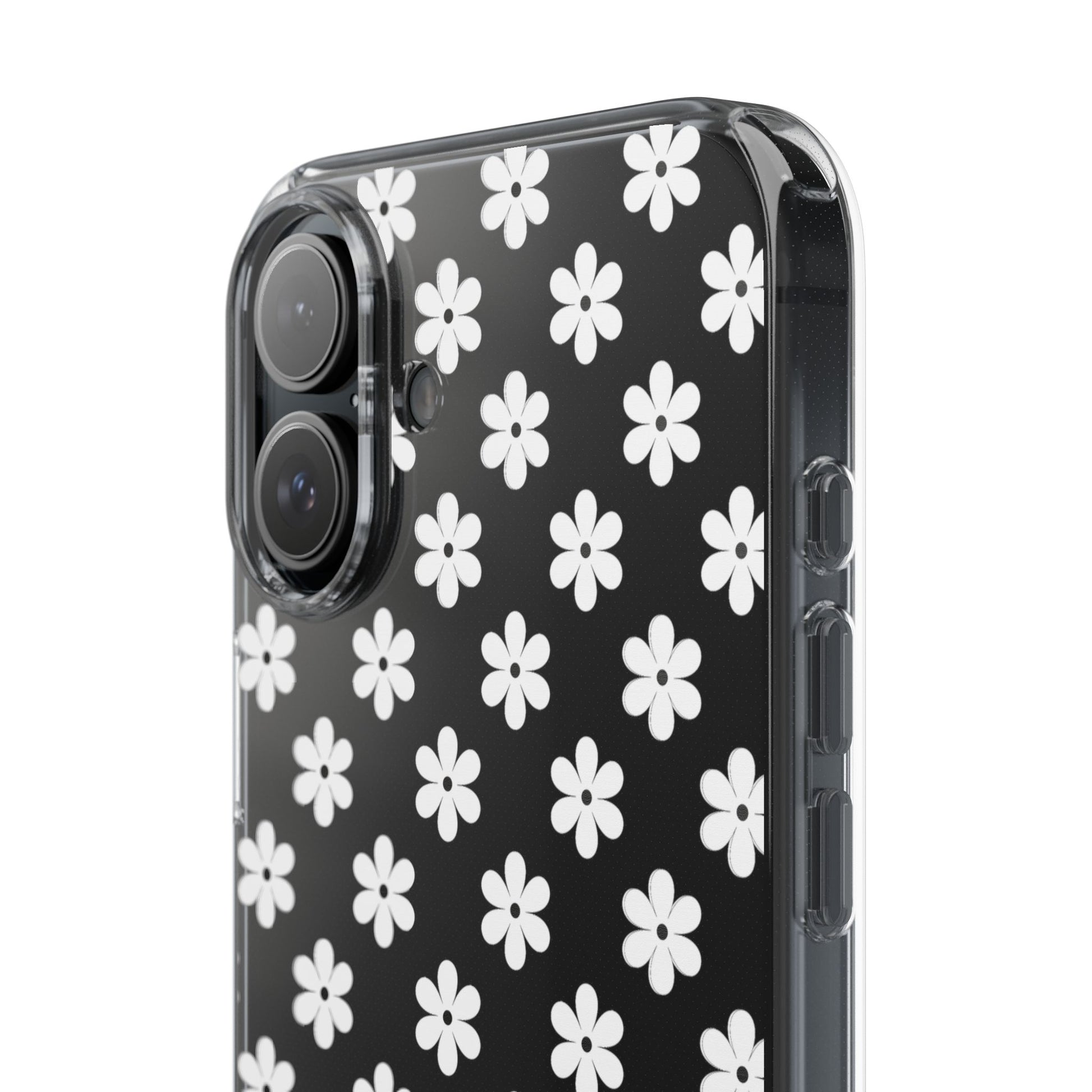 White Floral #222 Clear Cases - MahaCase