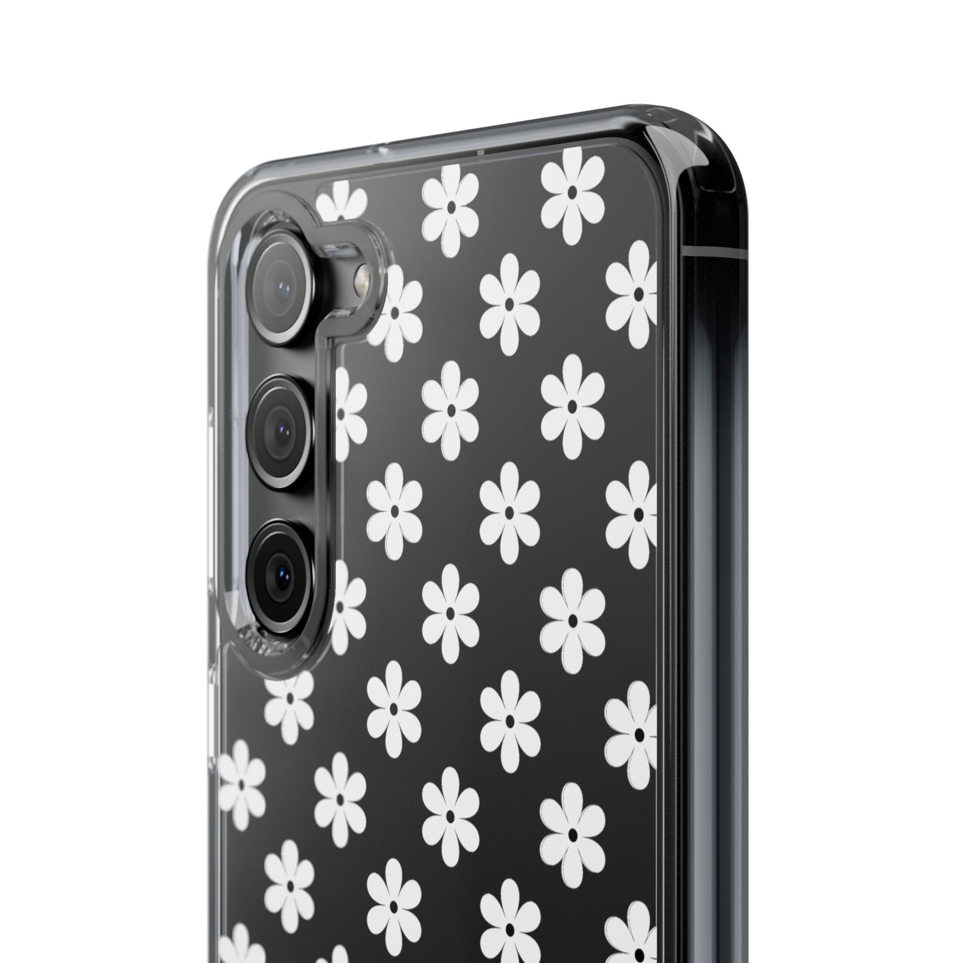 White Floral #222 Clear Cases - MahaCase