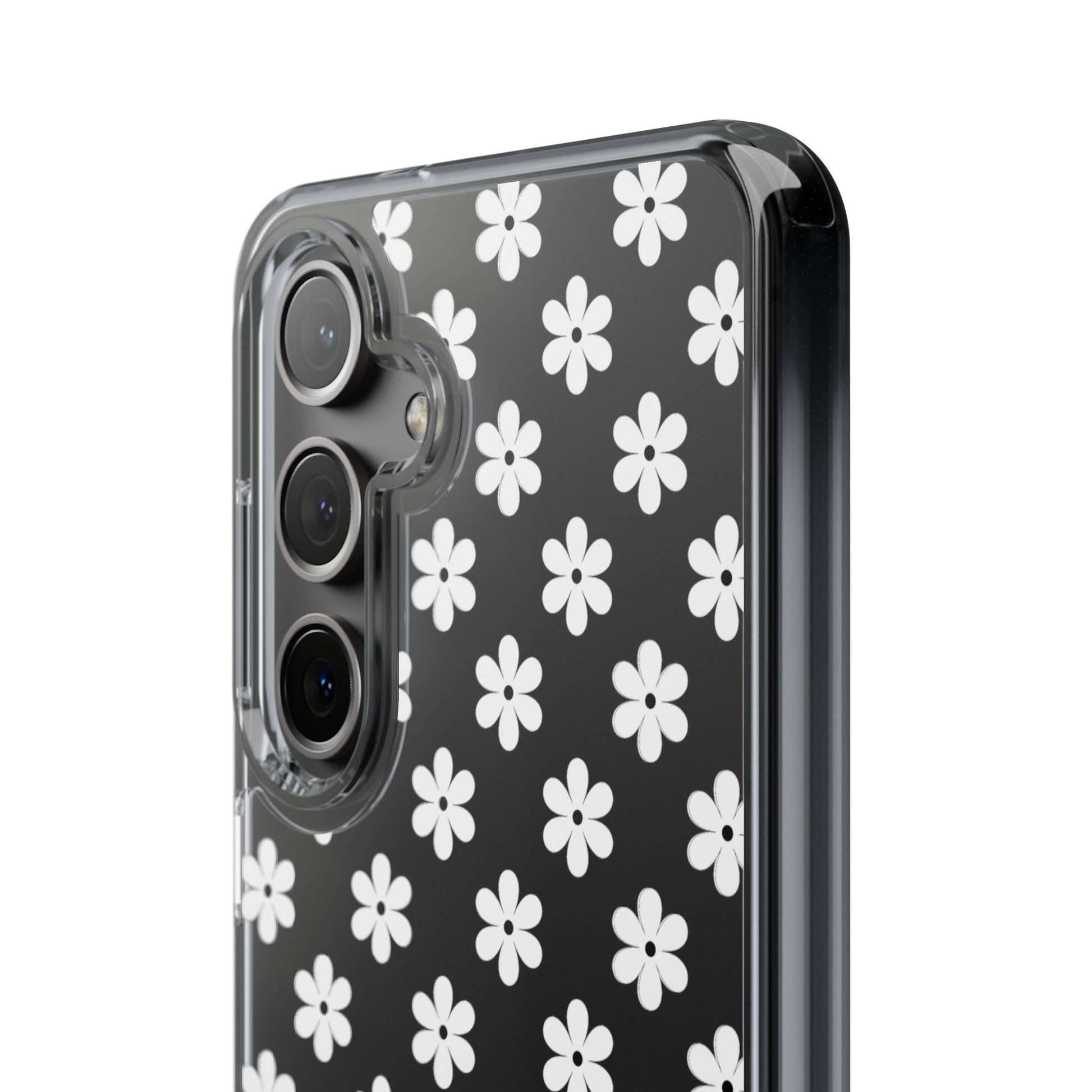 White Floral #222 Clear Cases - MahaCase