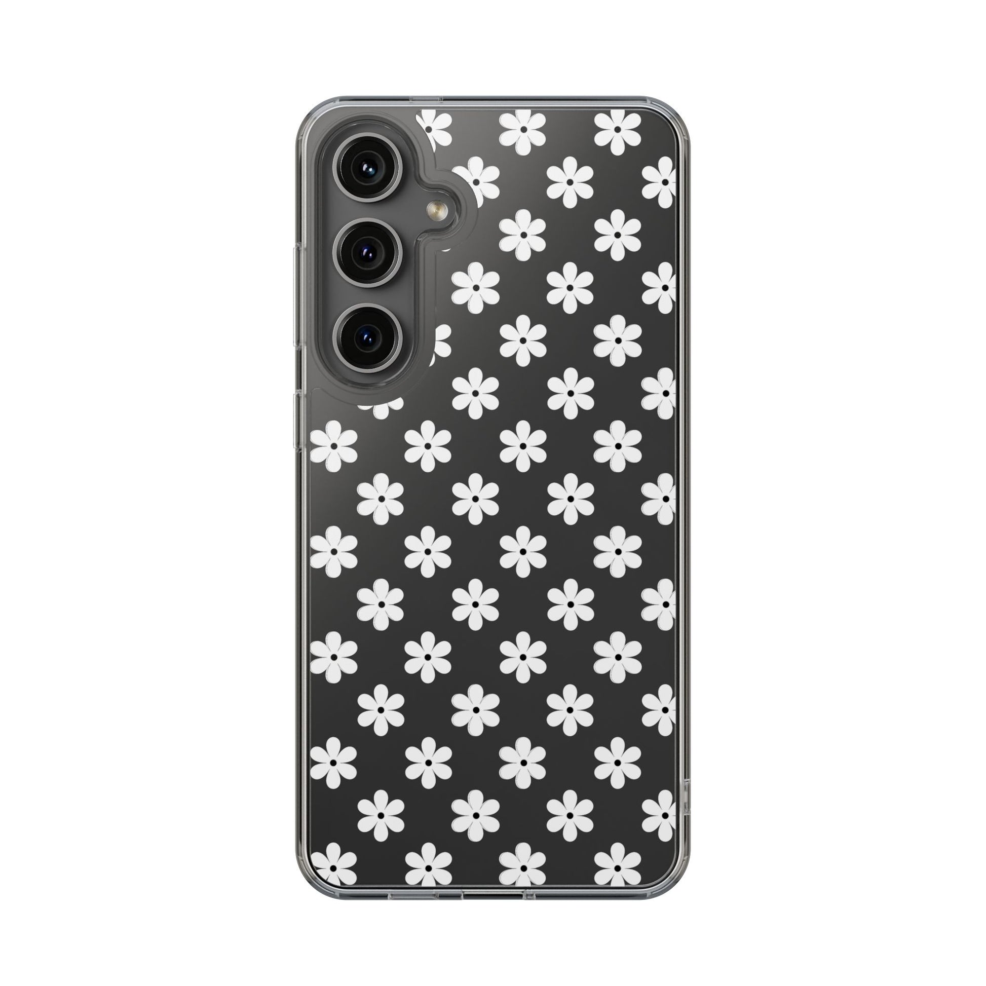 White Floral #222 Clear Cases - MahaCase