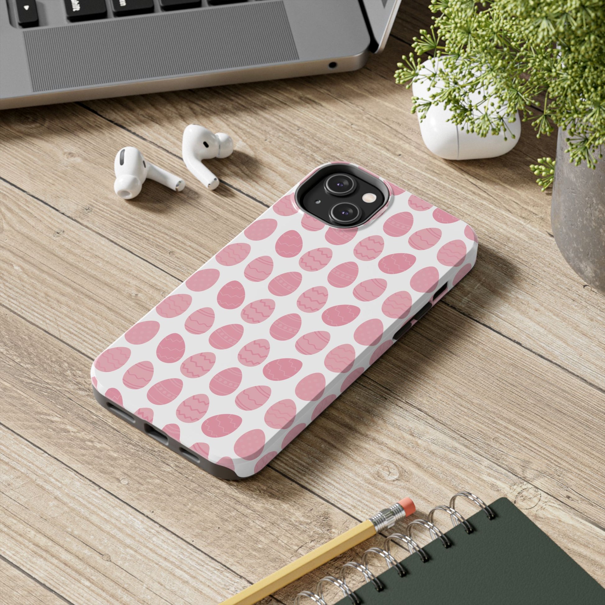 Pink Easter Egg Tough Phone Cases - Durable Protection for Spring Celebrations iPhone Samsung Galaxy - MahaCase