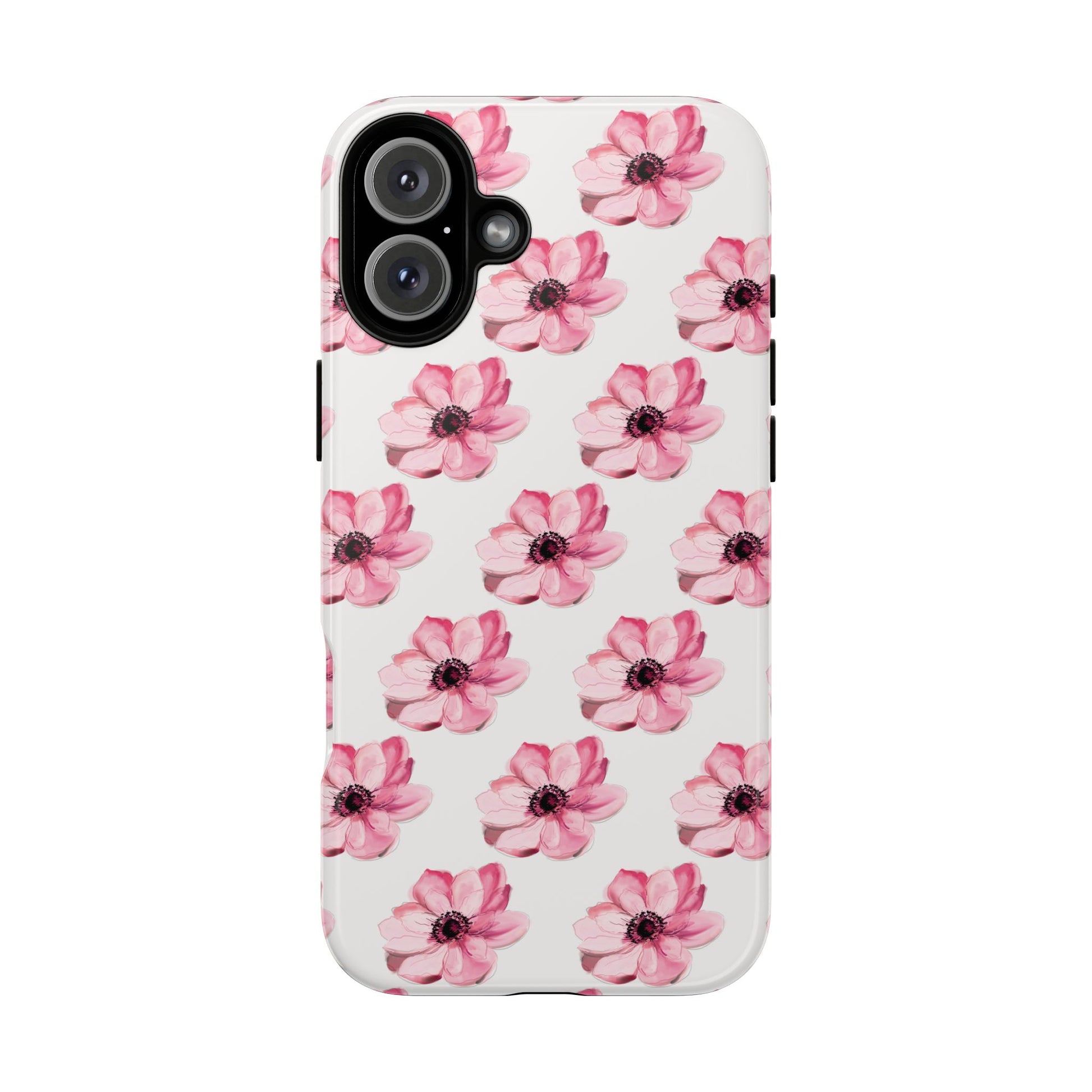 Floral Tough Phone Case - Stylish Protection with Pink Flowers - iPhone Samsung Galaxy Google Pixel - MahaCase
